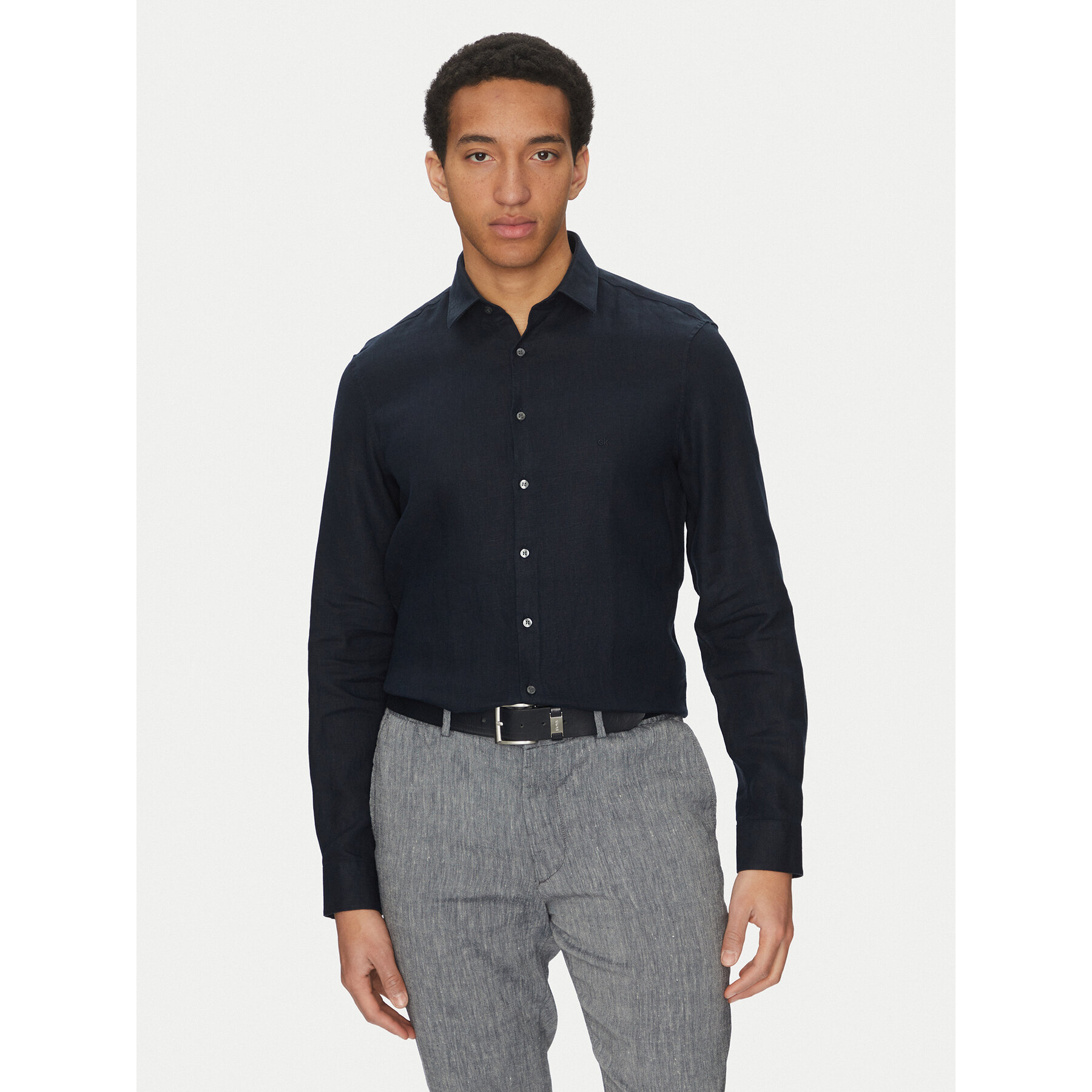 Calvin Klein Hemd K10K109286 Dunkelblau Slim Fit