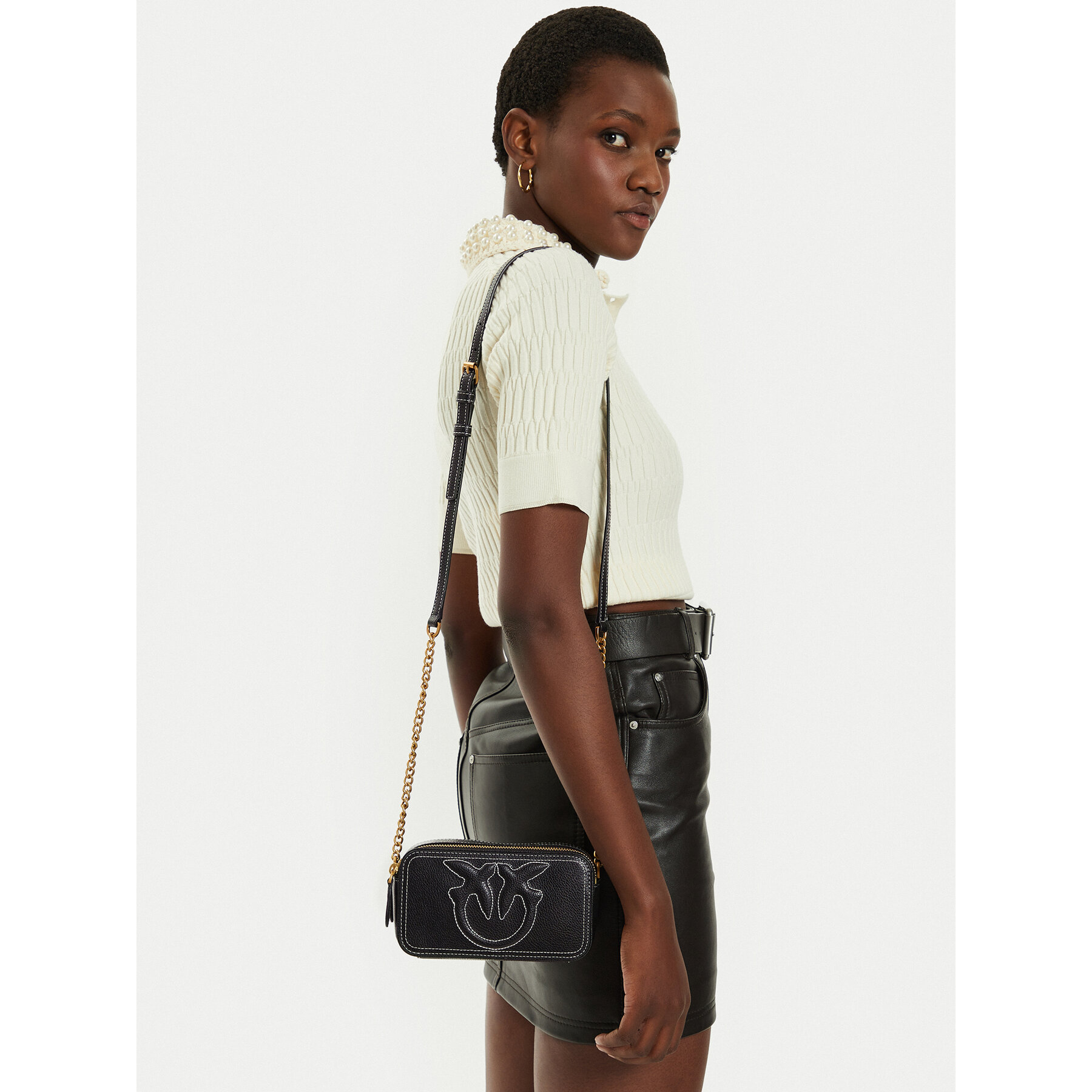 Дамска чанта Pinko Pelle Bottalata 103799 Черен