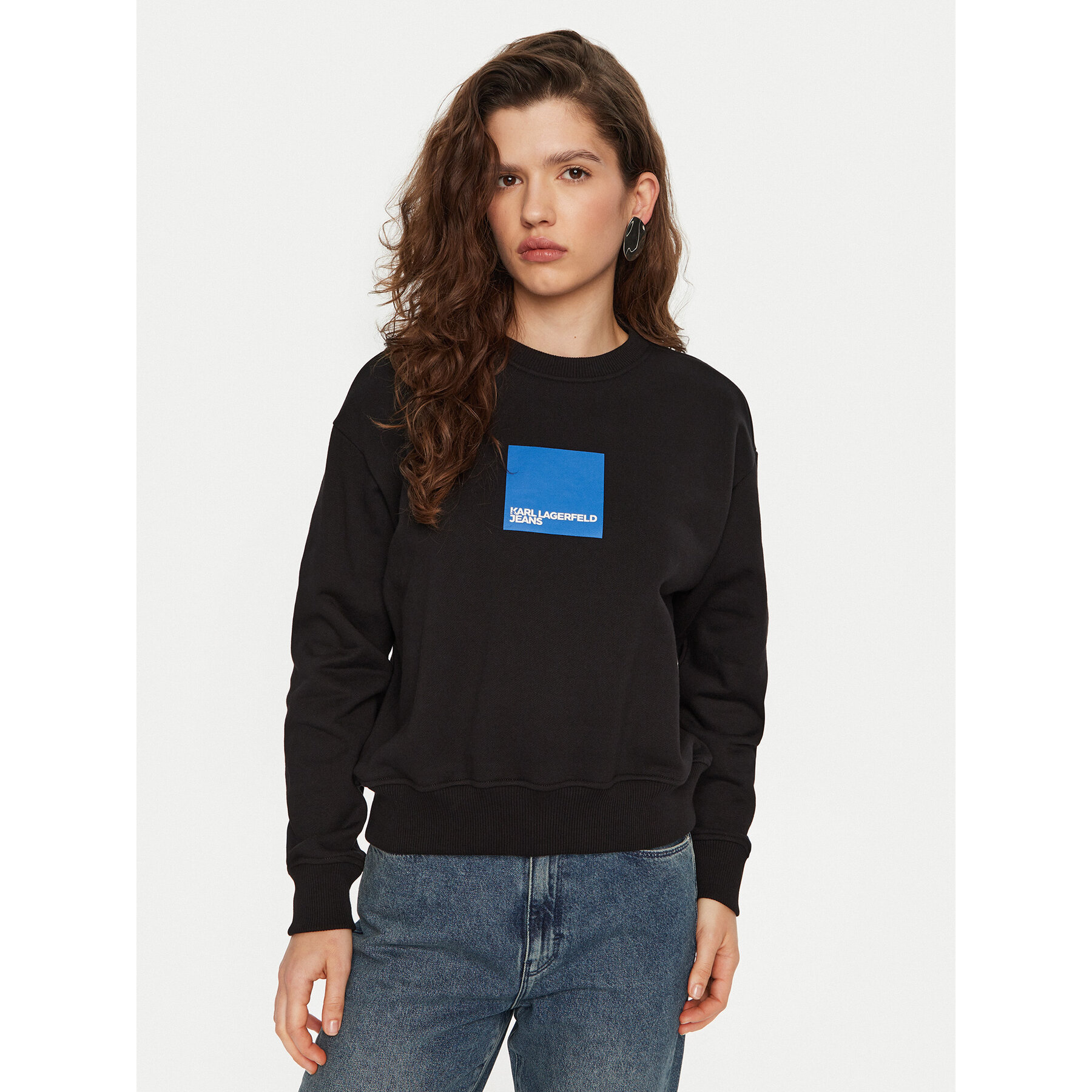 Karl Lagerfeld Jeans Sweatshirt A1W20006 Schwarz Regular Fit