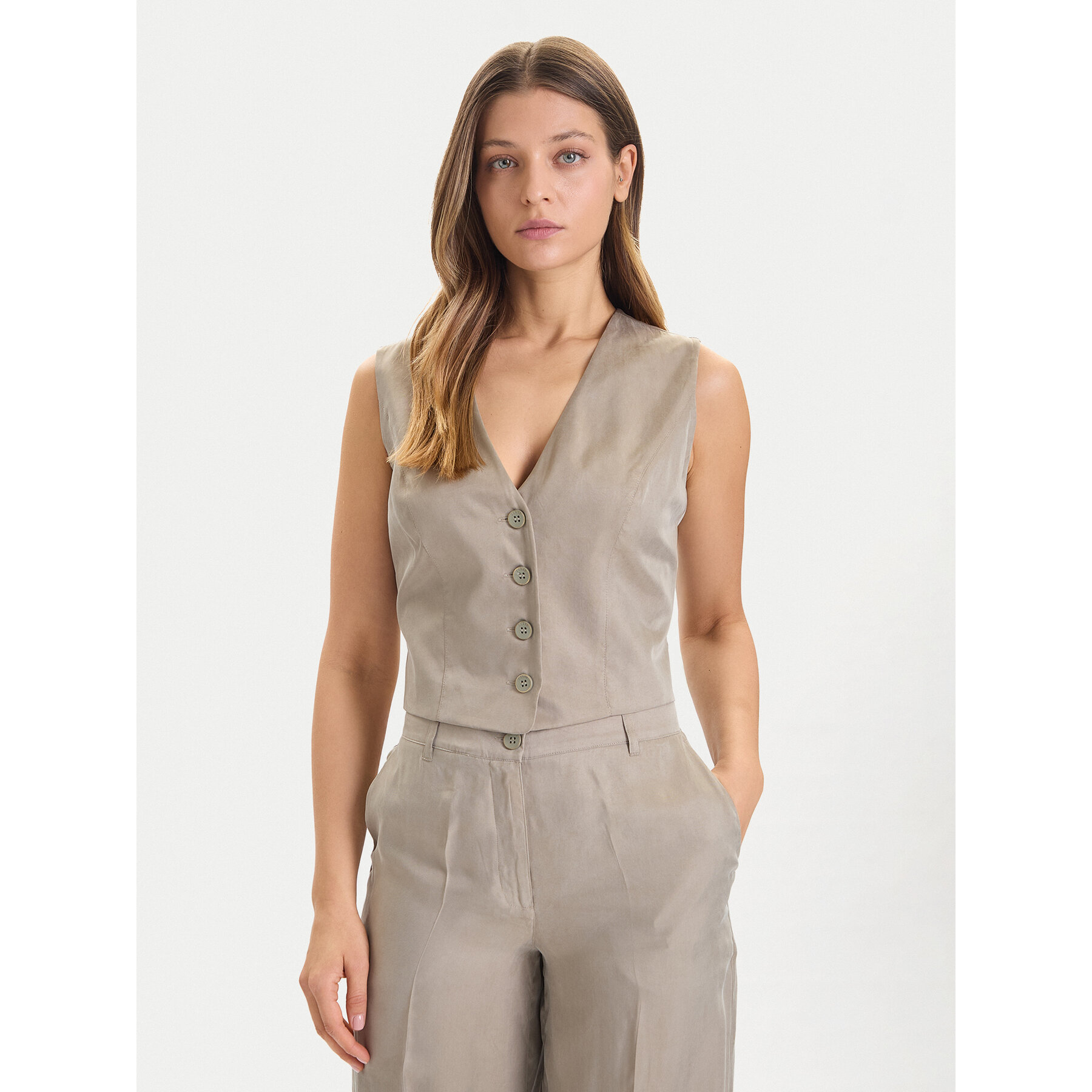 Guess Weste W5YH51 WH5N2 Grün Regular Fit