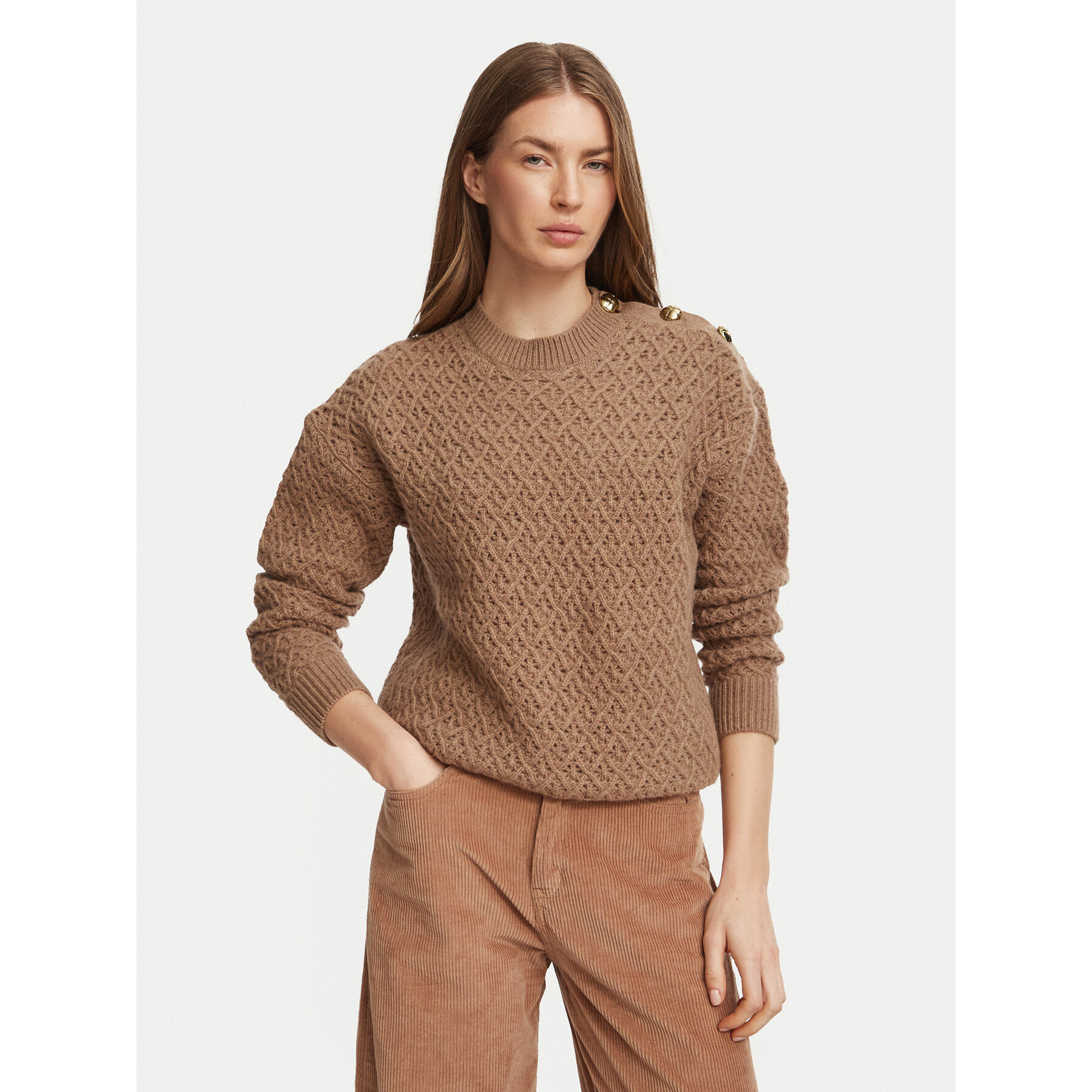 Marella Pullover 2623366374200 Hellbraun Regular Fit