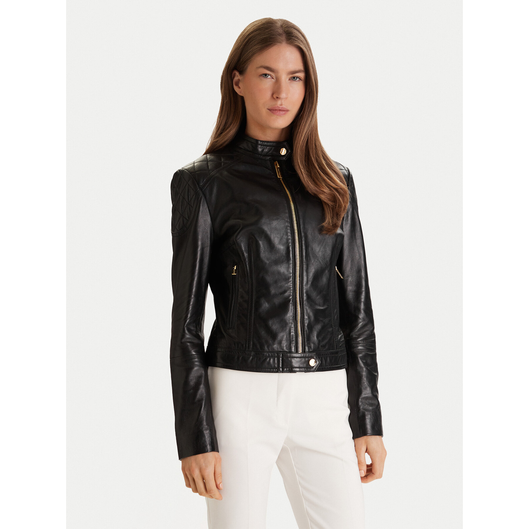 Marciano Guess Lederjacke 6RGL09 7133A Schwarz Regular Fit