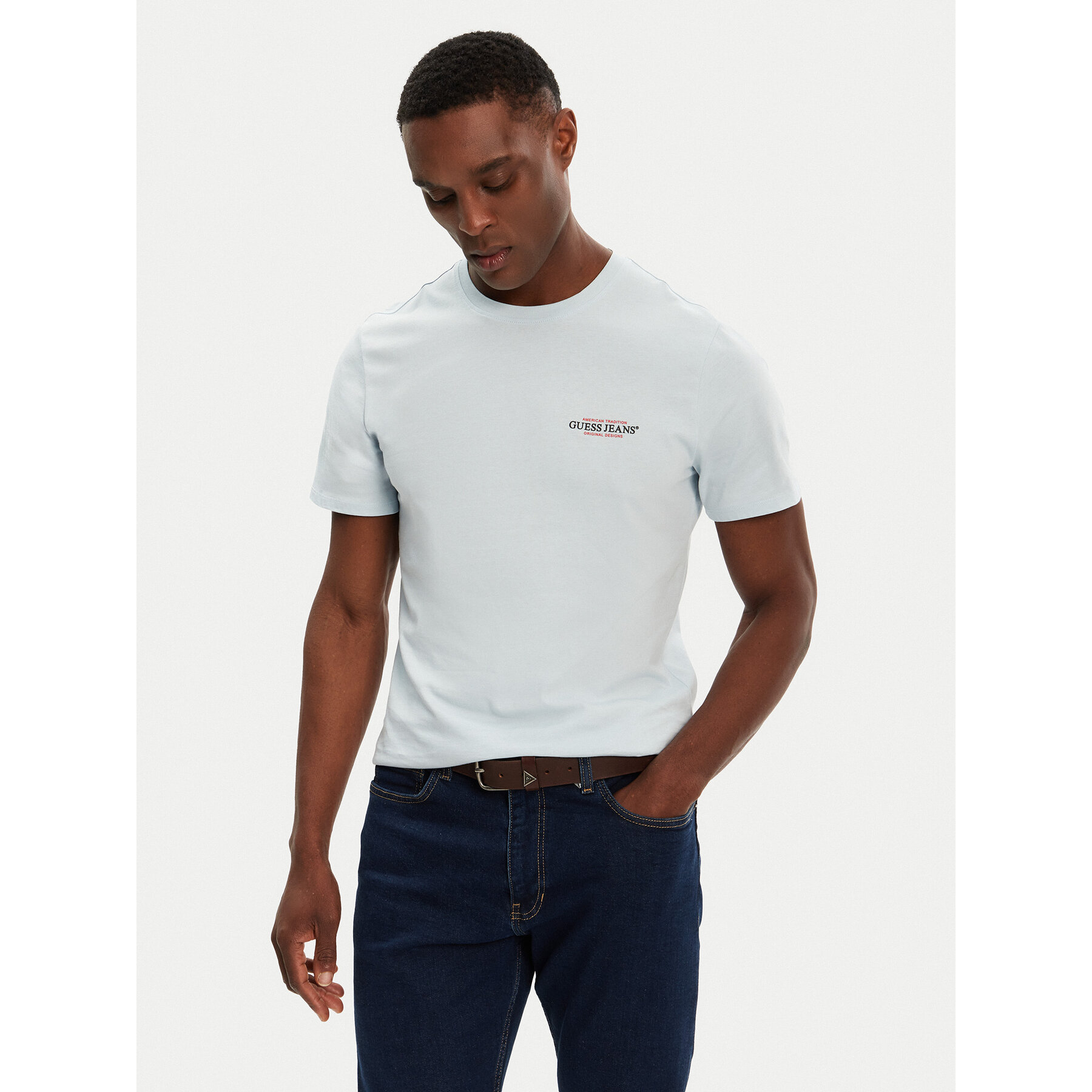 Guess Jeans T-shirt M4YI55 K8HM0 Celeste Regular Fit