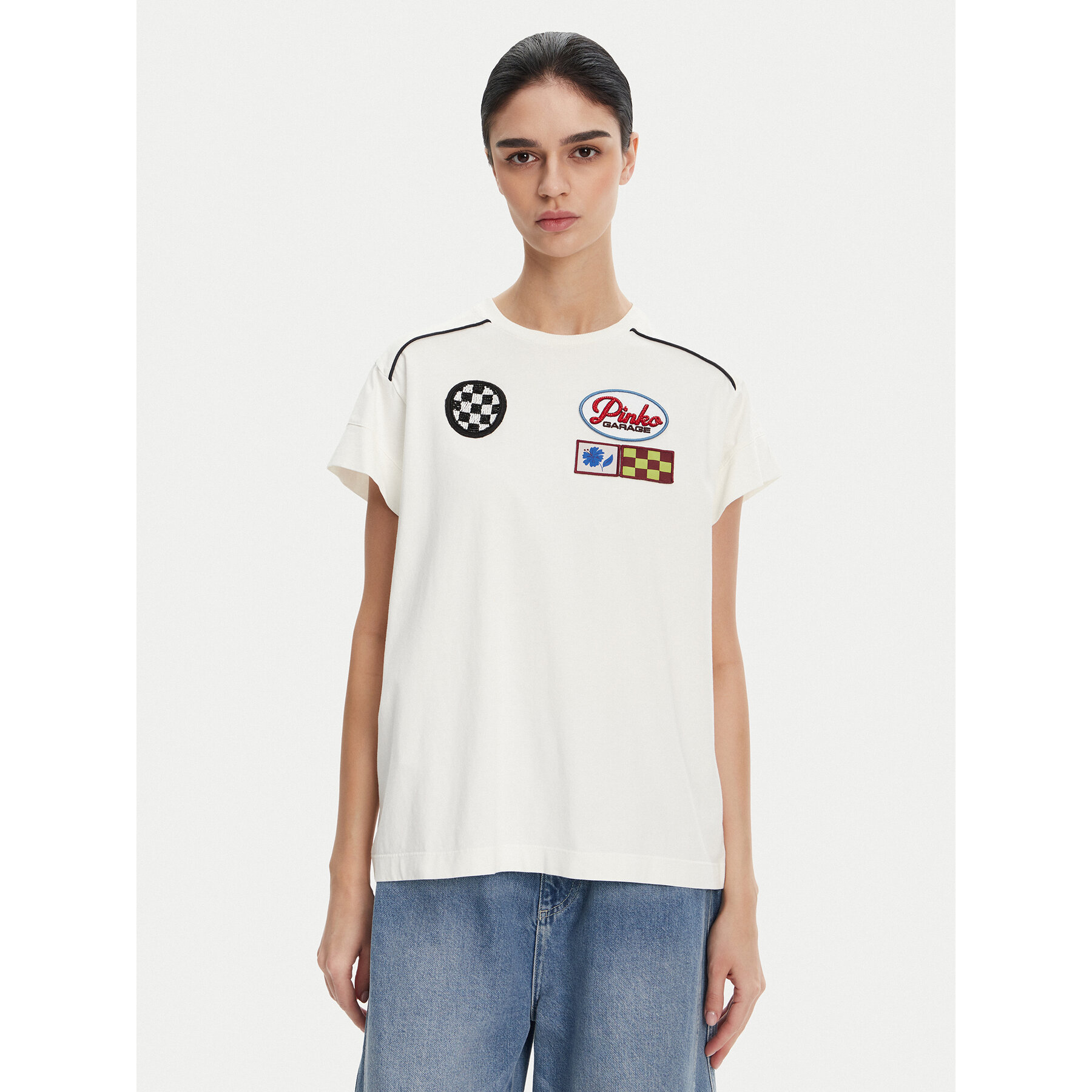 PINKO T-Shirt 105270 A2ME Λευκό Regular Fit