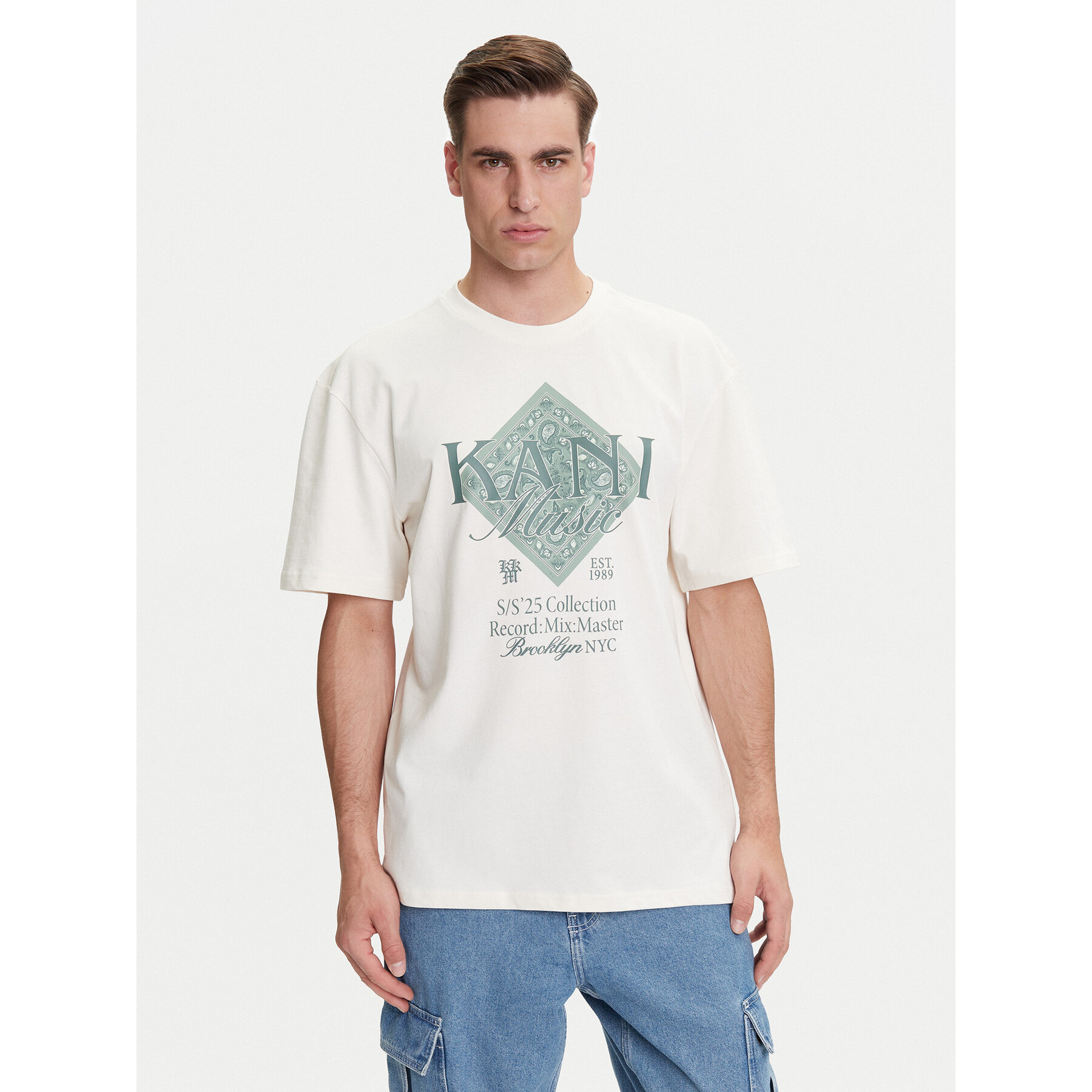 Karl Kani T-shirt PD00005356 Bianco Relaxed Fit