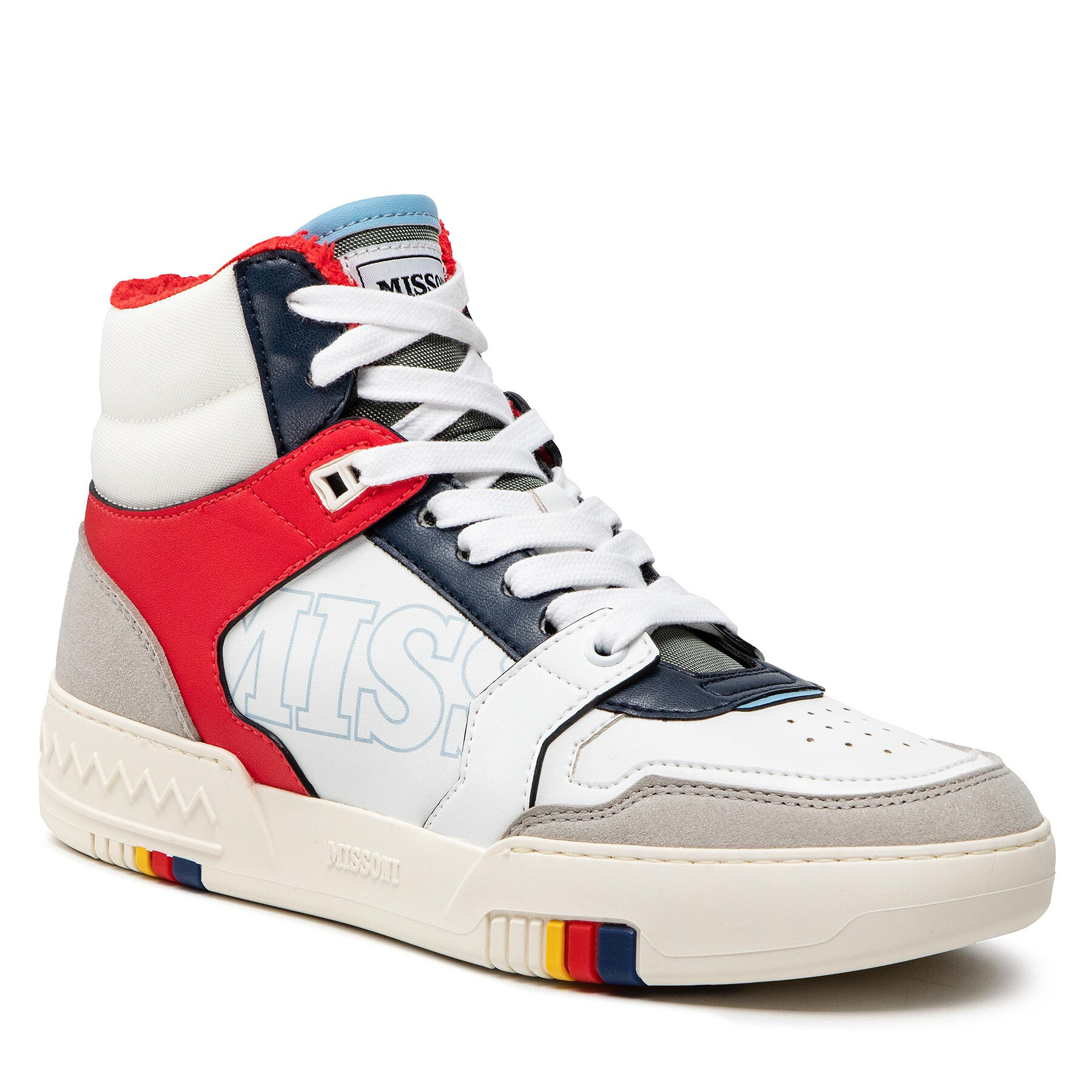 Sneakers ACBC Basket 90` Mid Fruit Base SHMISBAM White/Red 205 ACBC imagine noua