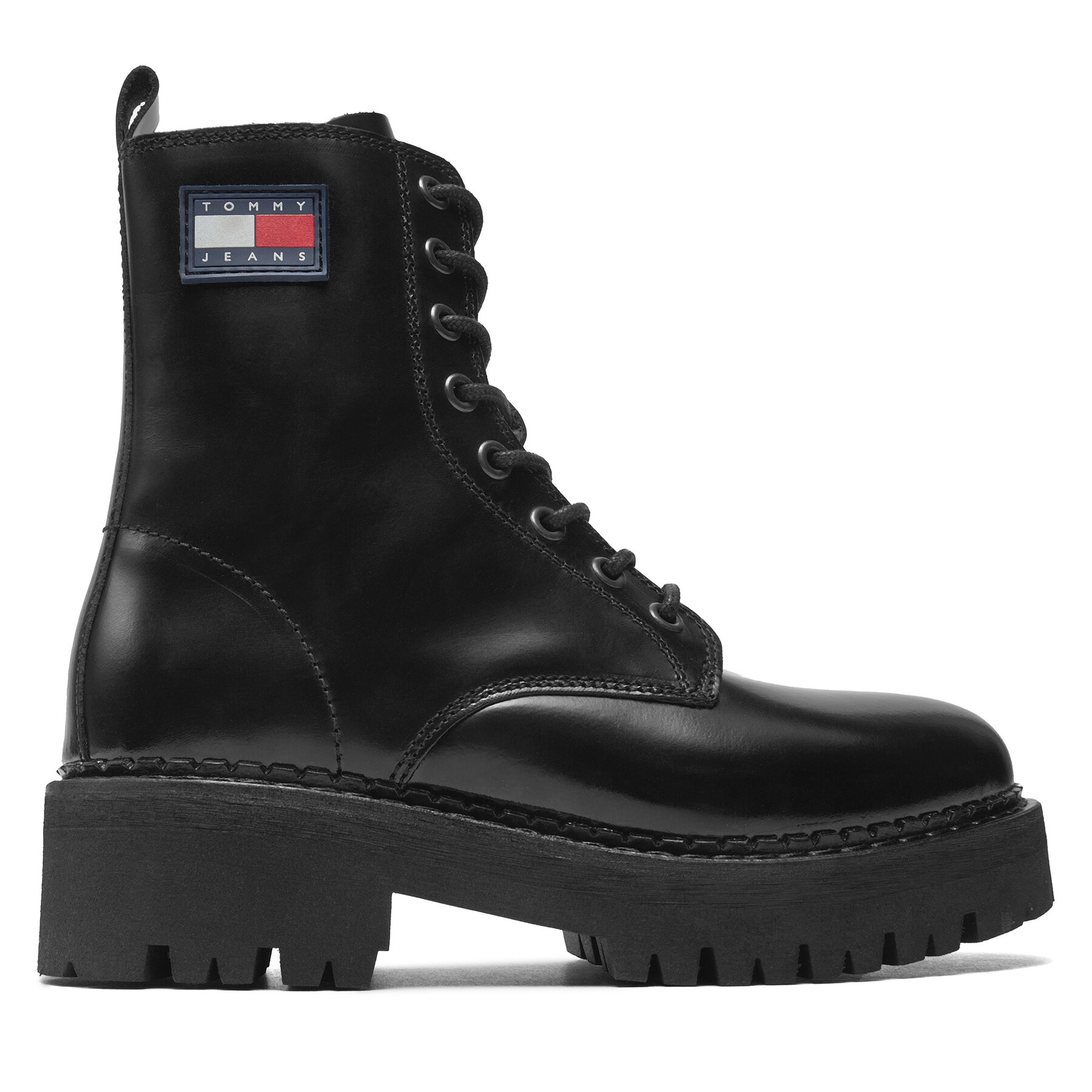 Trappers Tommy Jeans Urban Tommy Jeans Lace Up Boot EN0EN01995 Negru