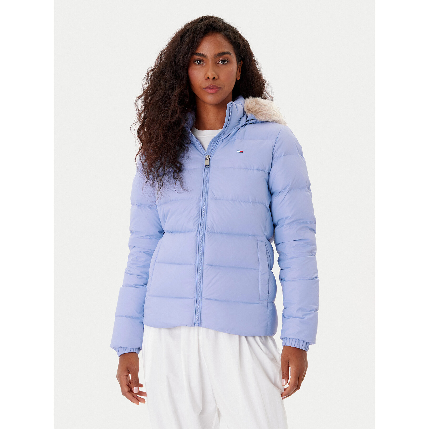 Tommy Jeans Daunenjacke Basic DW0DW18312 Blau Slim Fit