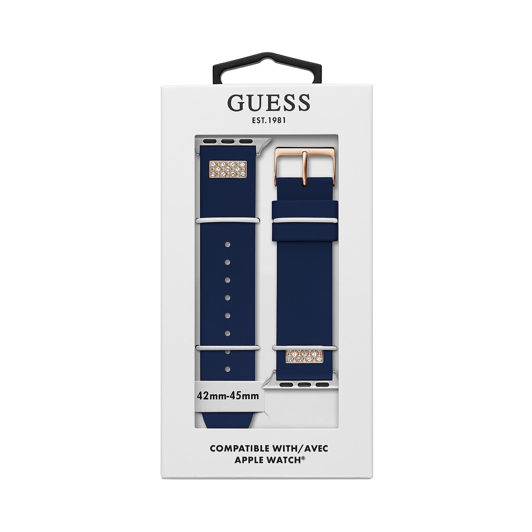 Náhradný remienok na hodinky Apple Watch Guess CS3004S3 Tmavomodrá