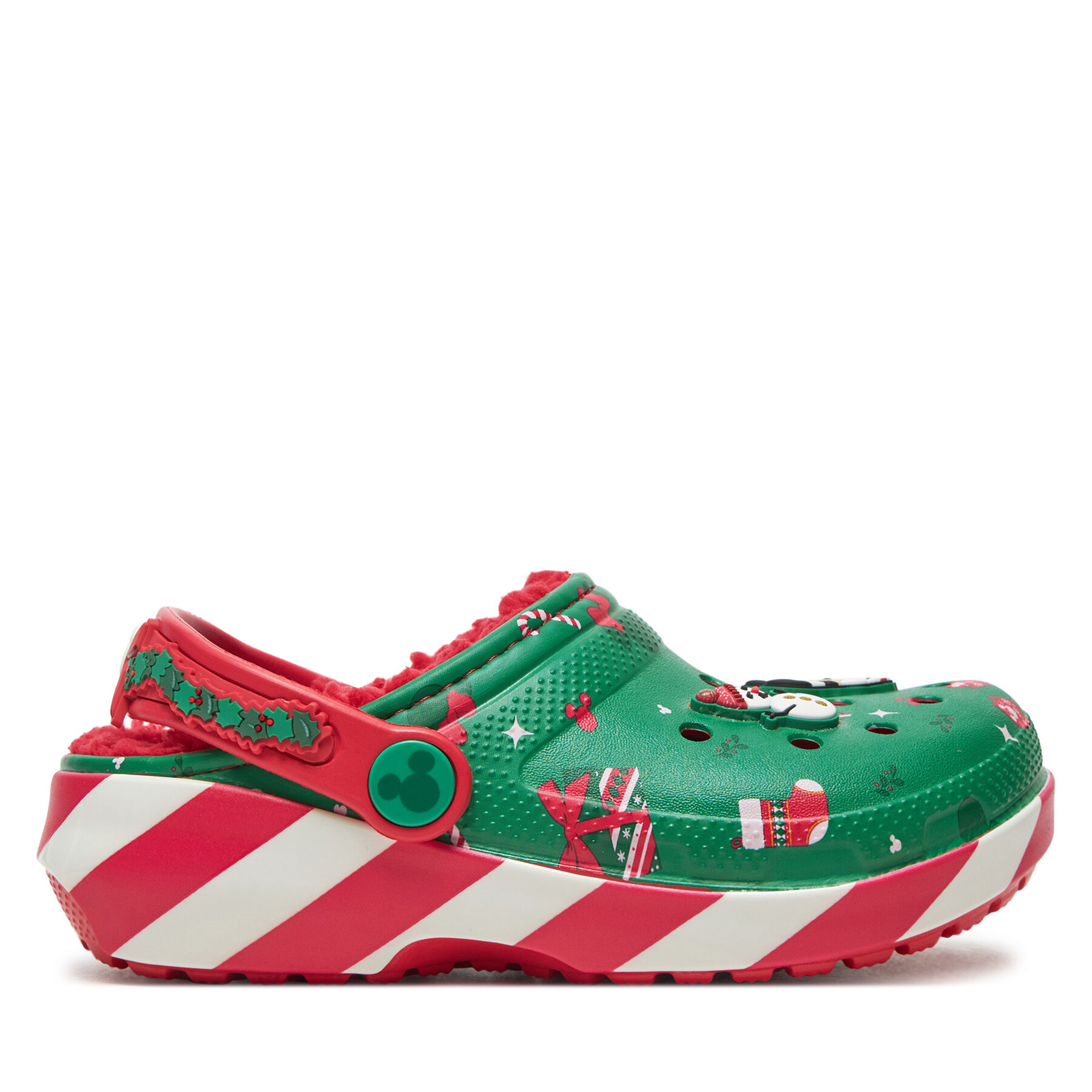 Šľapky Crocs Classic Mickey Xmass Lined Clog K 210814 Zelená