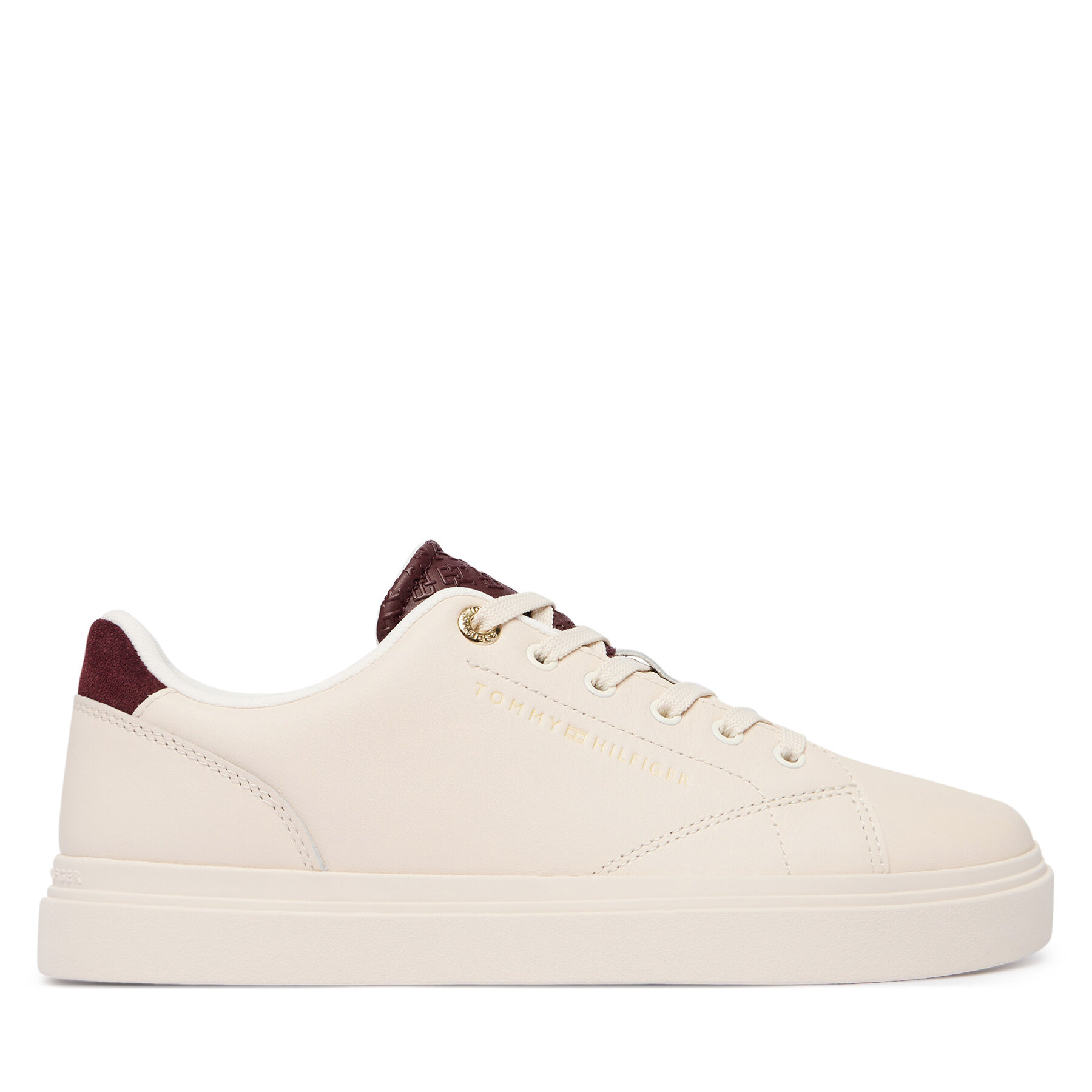 Tenisice Tommy Hilfiger Th Feminine Cupsole Monogram FW0FW09606 Krem