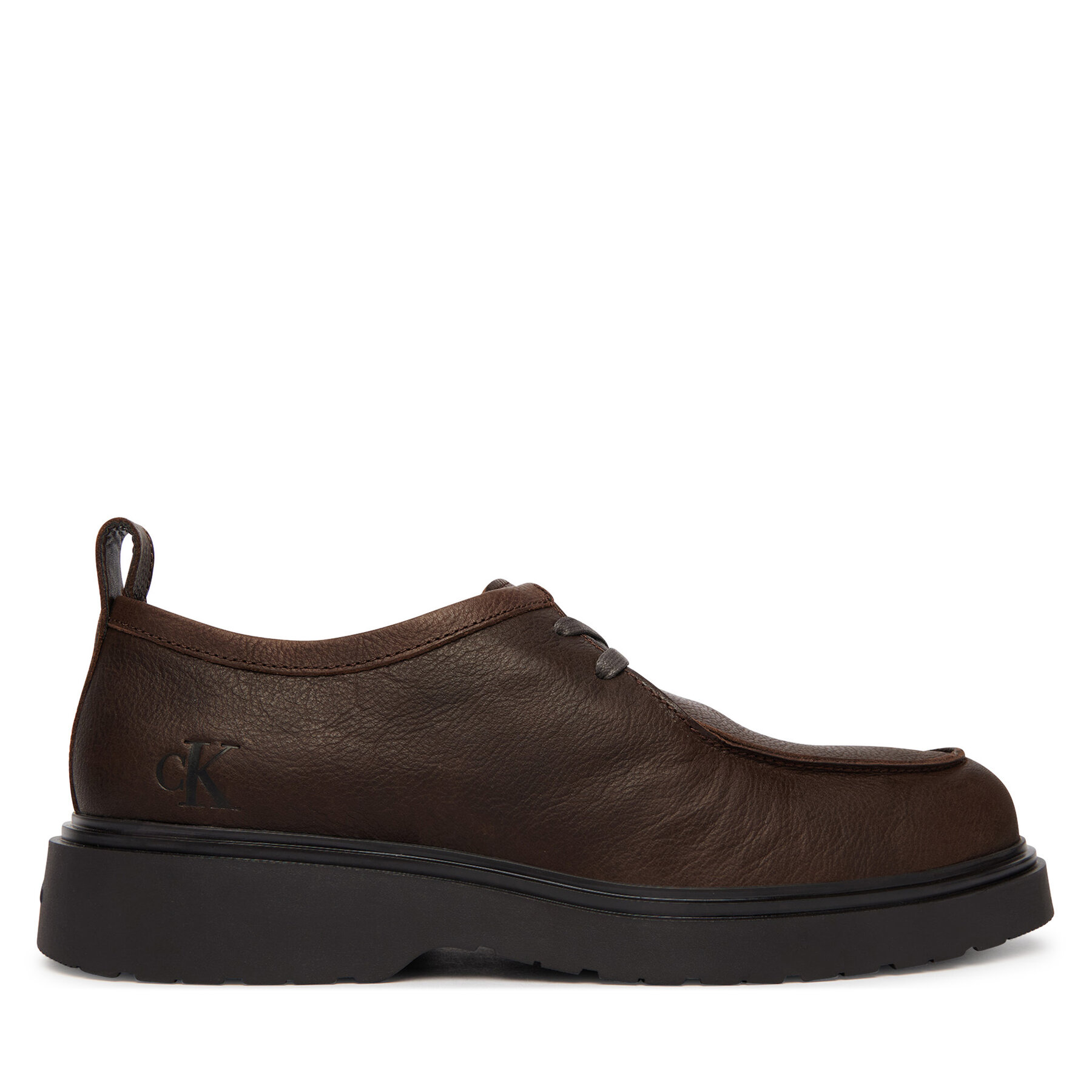 Pantofi Calvin Klein Combat Apron Laceup Tu Lth HM0HM02245 Maro închis