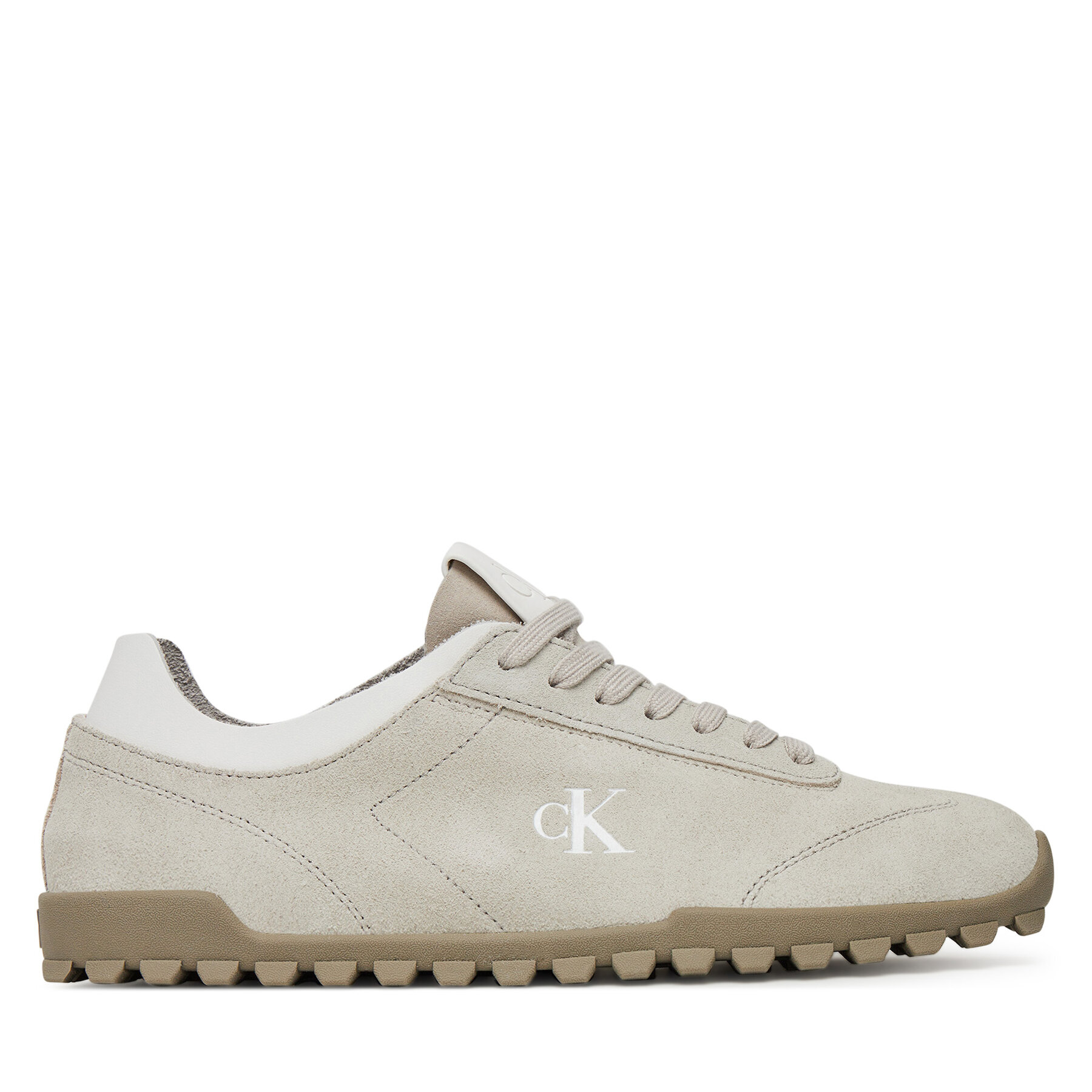 Sneakersy Calvin Klein Jeans Low Profile Runner Mg Sue YW0YW01898 Béžová