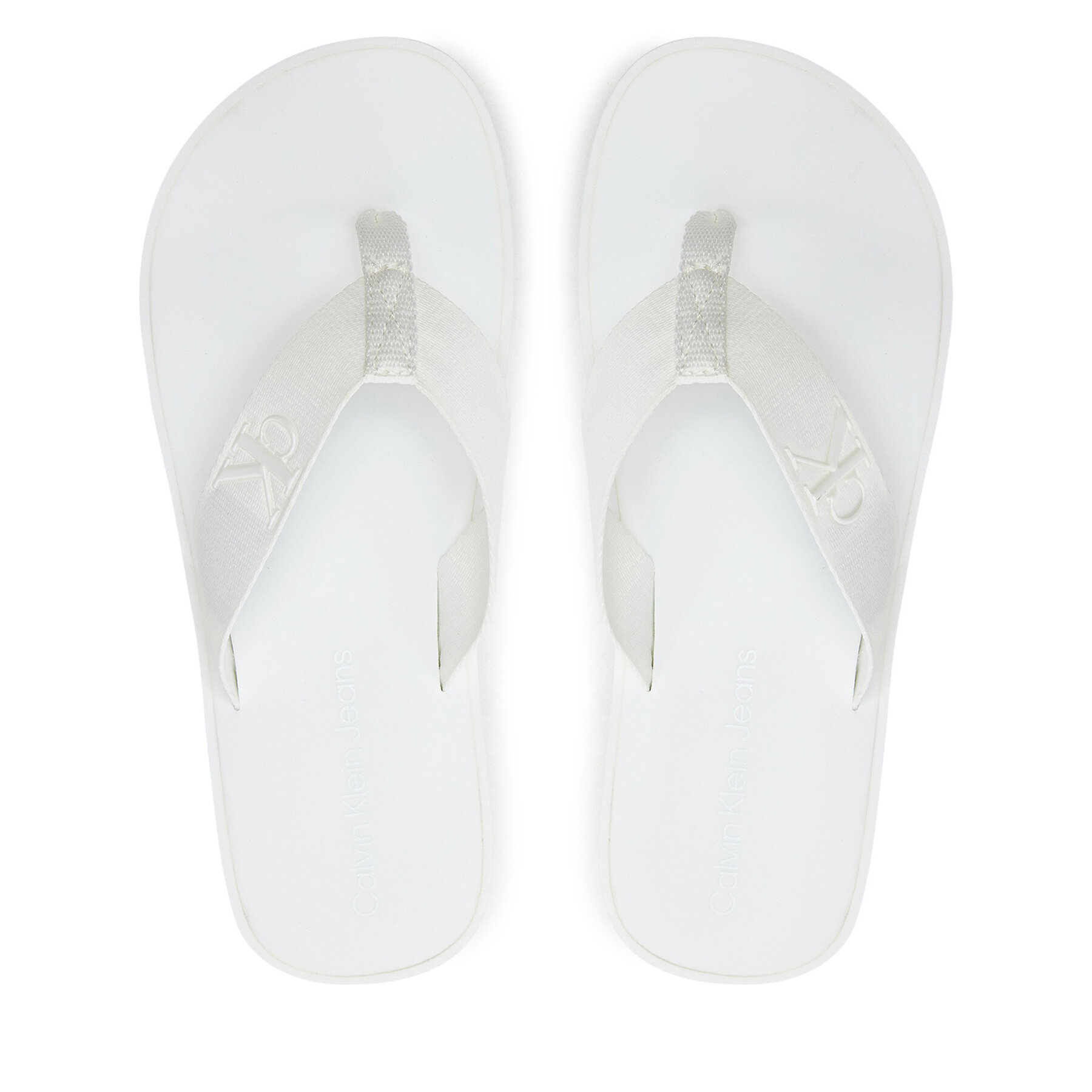 Tongs Calvin Klein Jeans Flatform Flipflop Jelly YW0YW01398 Blanc