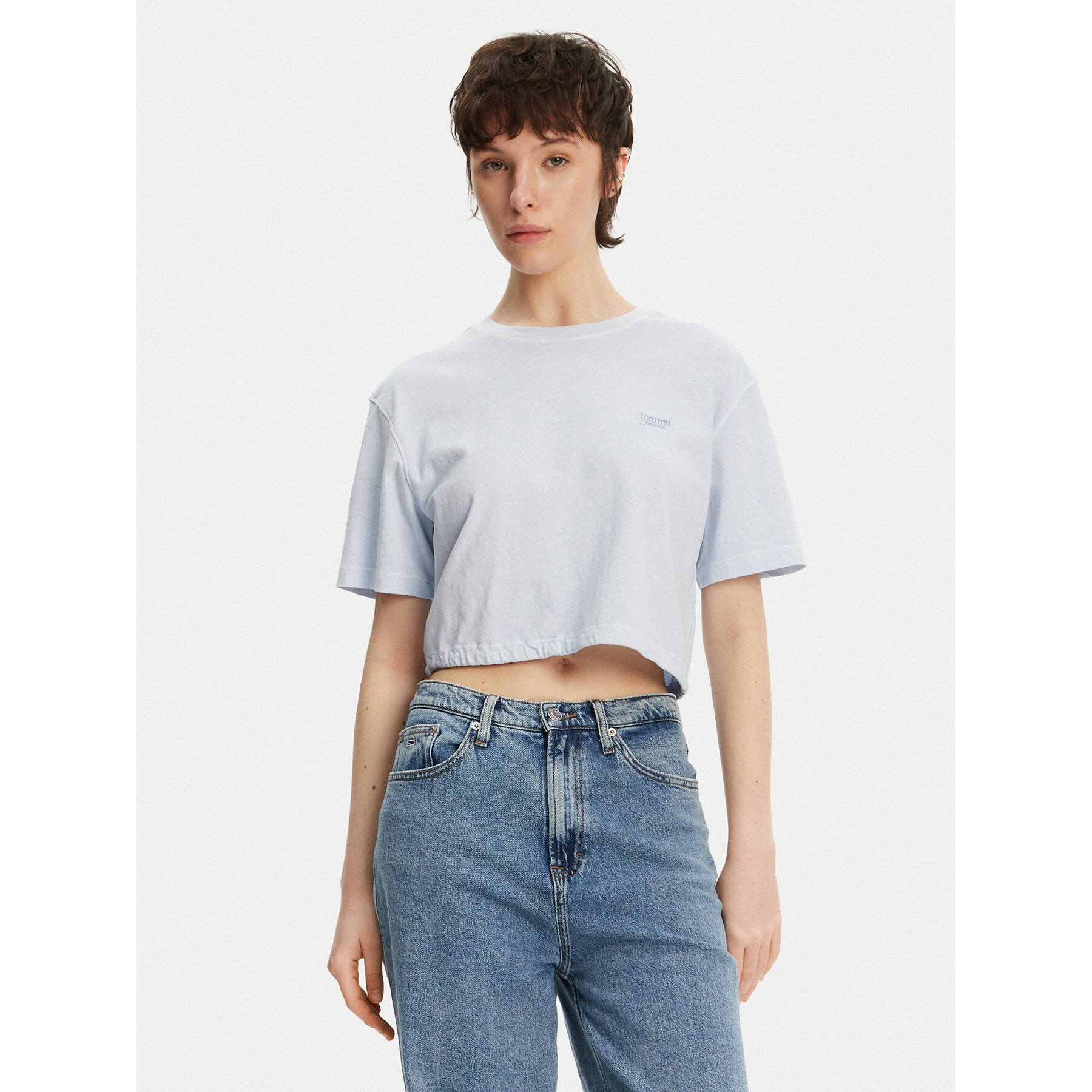 Tommy Jeans T-Shirt DW0DW20324 Γαλάζιο Relaxed Fit