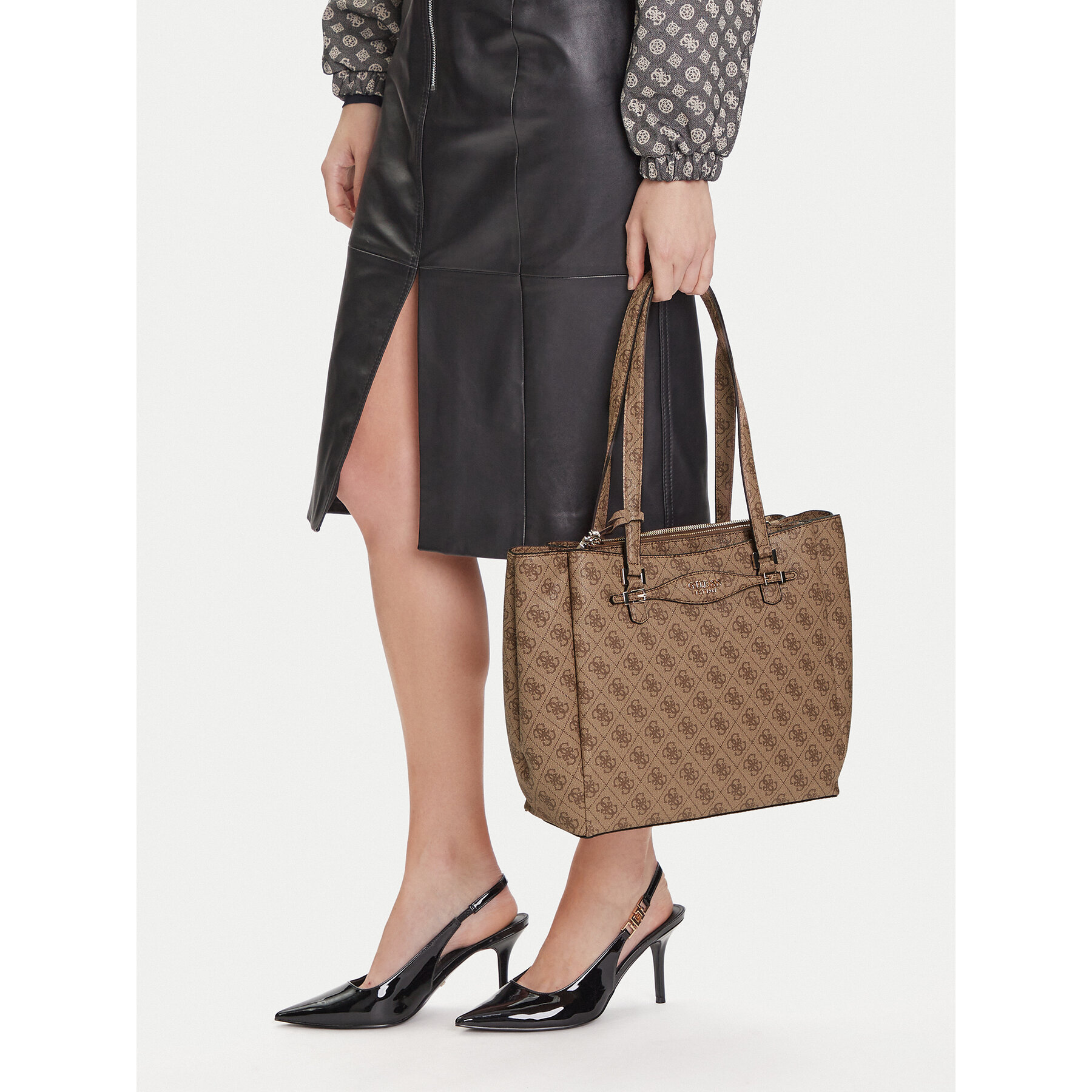 Дамска чанта Guess Katya HWSG96 52230 Кафяв