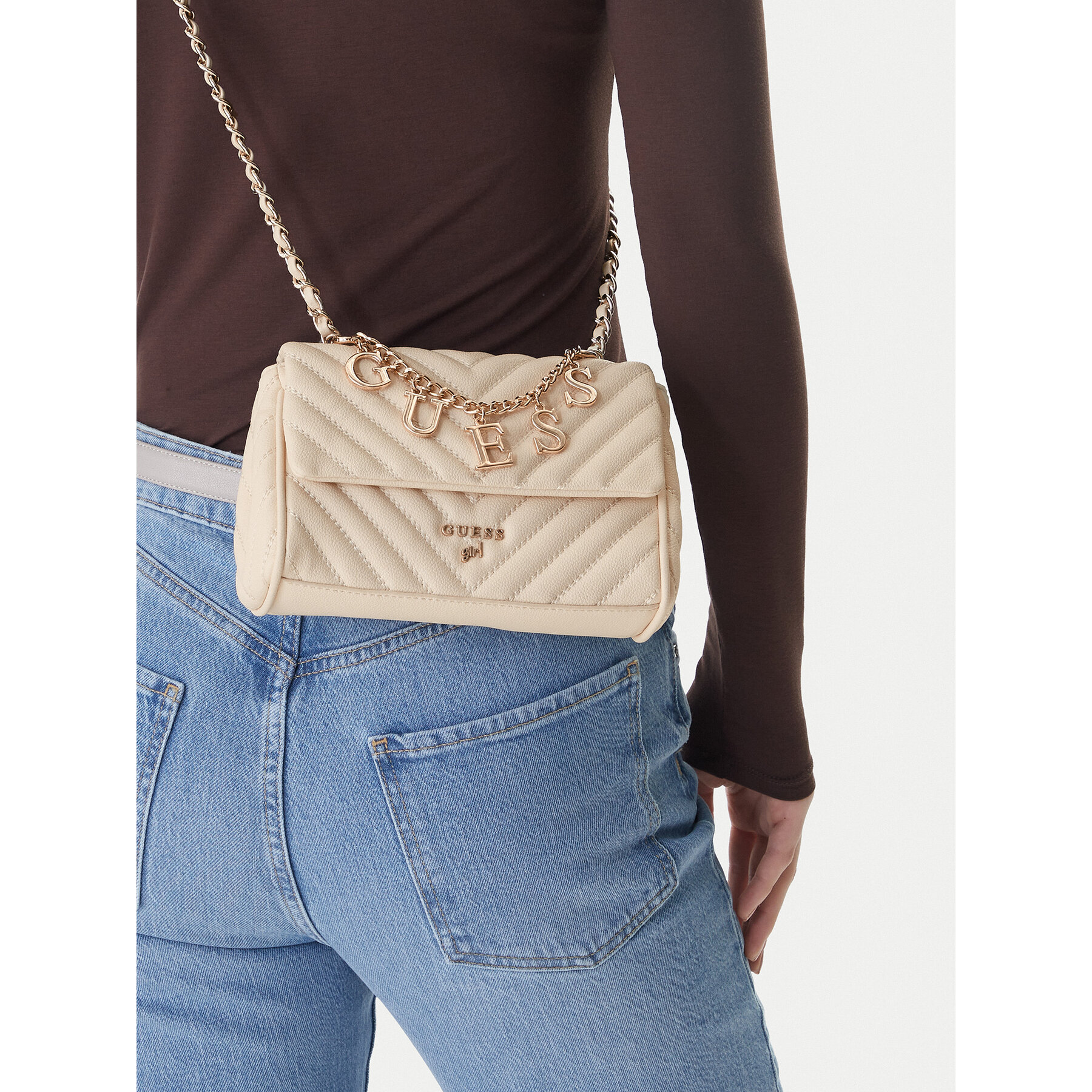 Дамска чанта Guess J4YZ45 WFZL0 Екрю