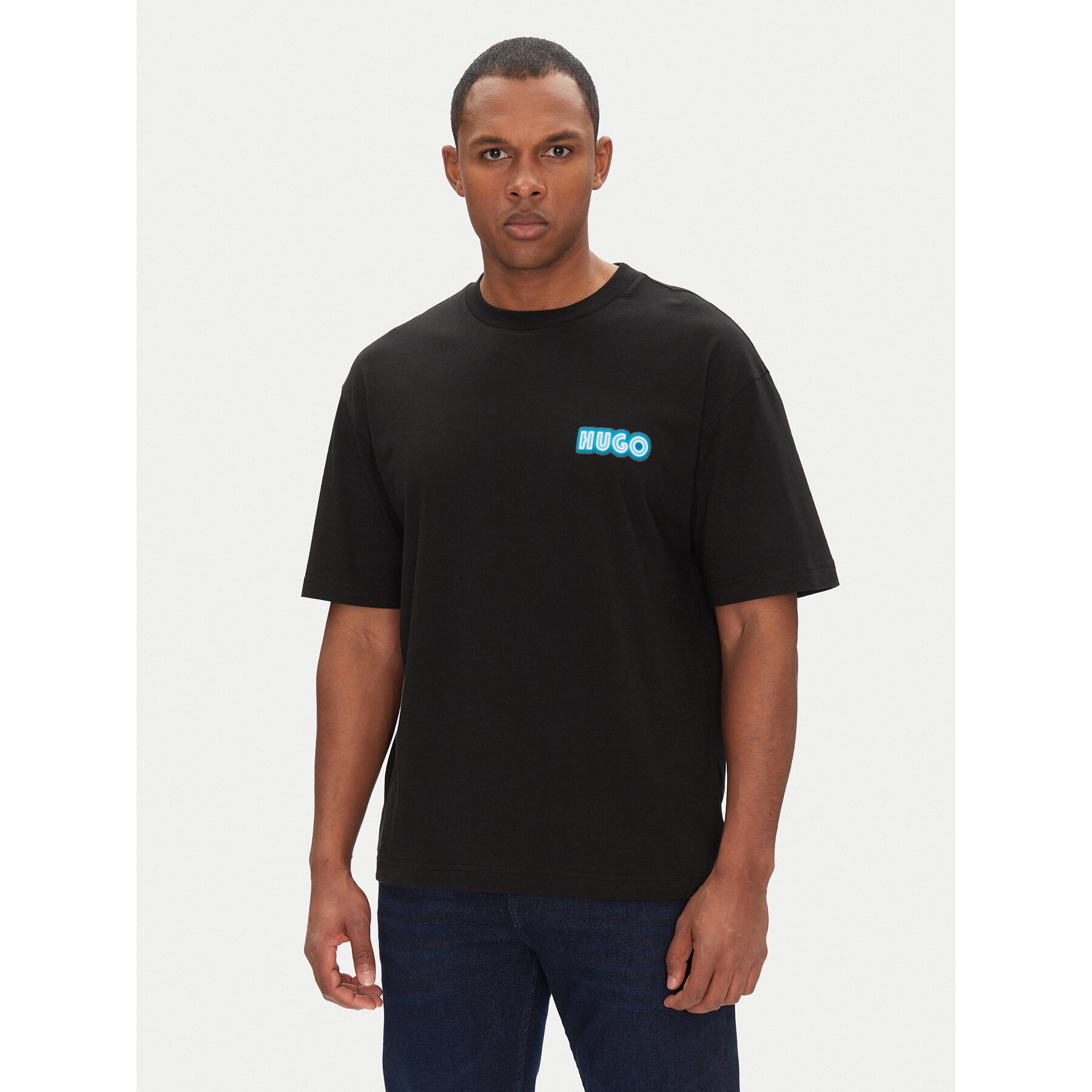 HUGO T-shirt Duwood 50538512 Crna Relaxed Fit