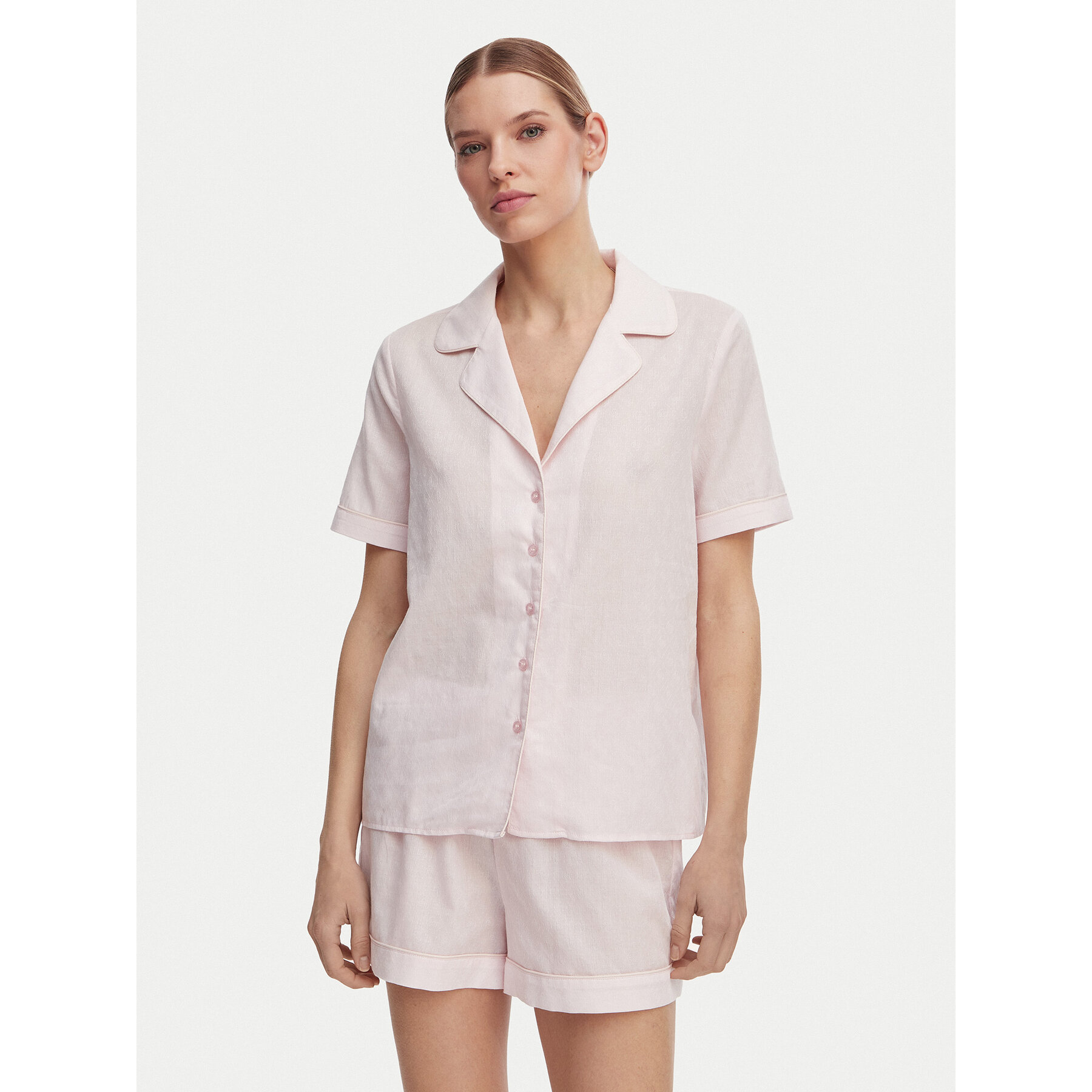 Guess Pizsama O6GX00 WN011 Világos rózsaszín Regular Fit