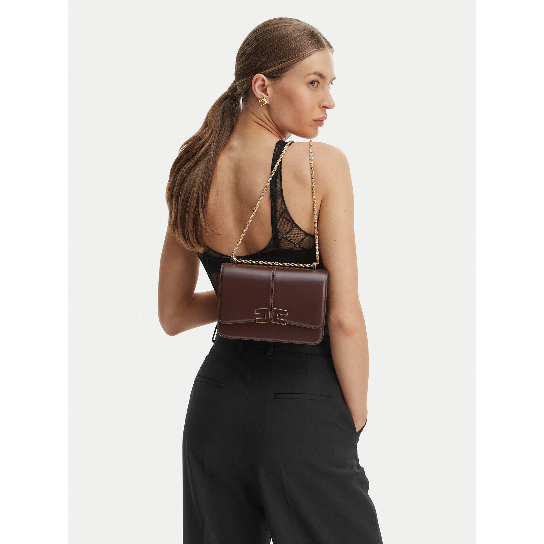 Τσάντα Elisabetta Franchi BS-91A-61E2-V390 Καφέ