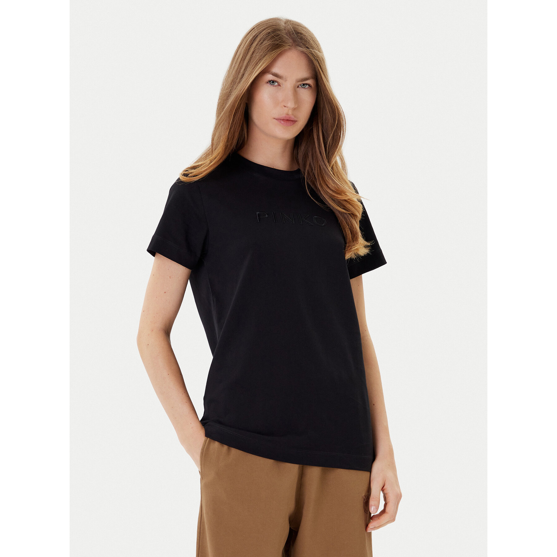PINKO T-Shirt Start 101752 A2RD Μαύρο Regular Fit