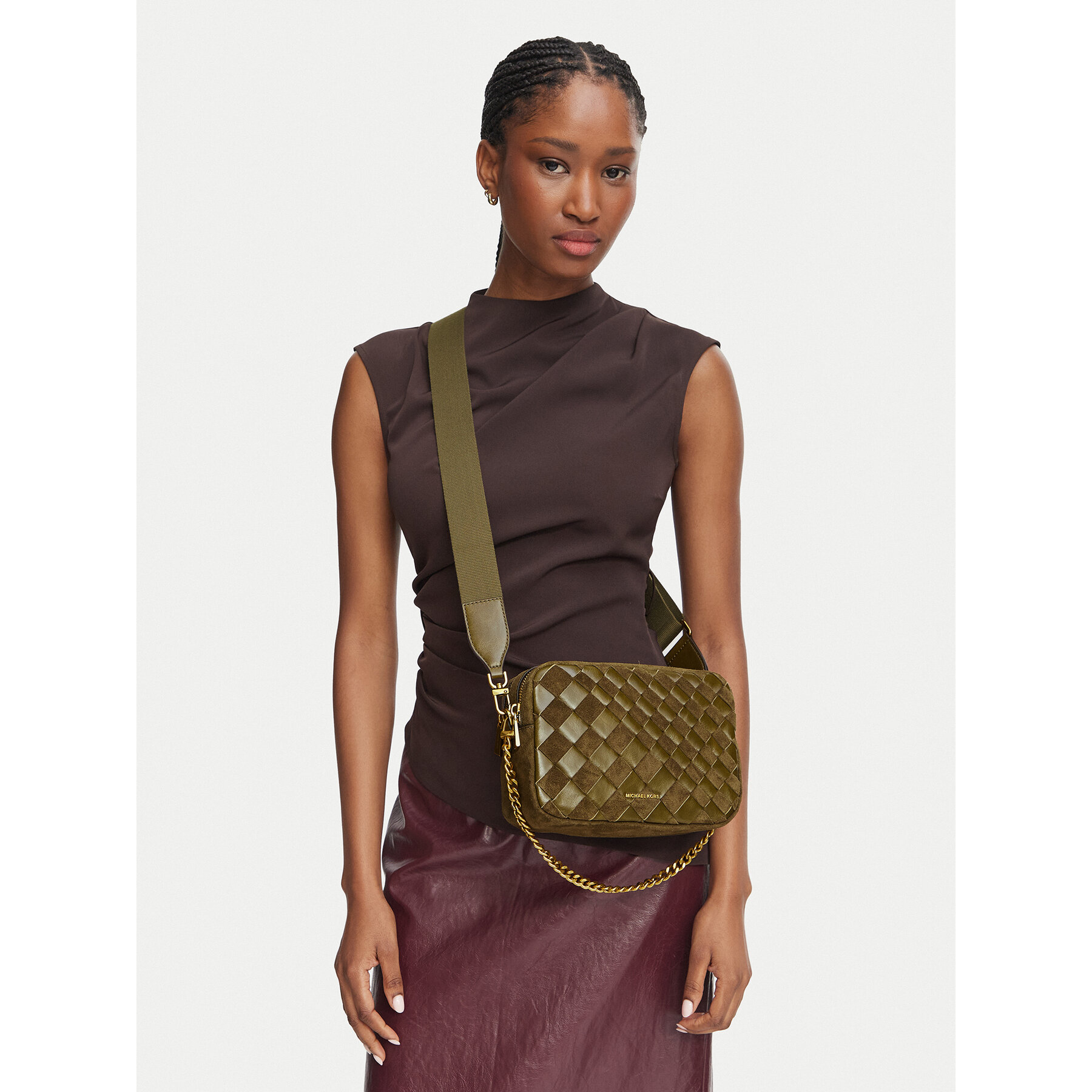 Geantă MICHAEL Michael Kors Bryant 32F6AYTC6S Kaki