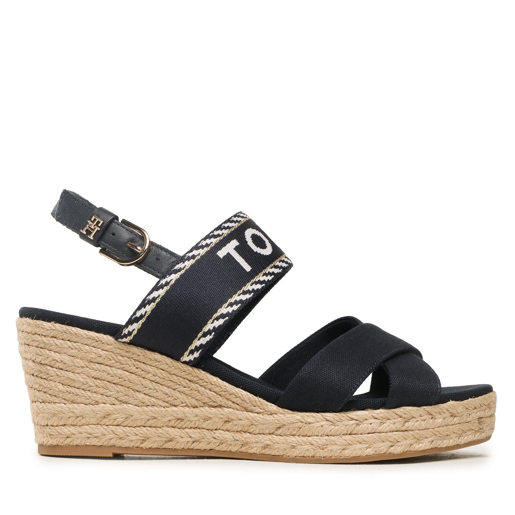 Dámske Espadrilky Tommy Hilfiger, Rozmer: 41, Tmavomodrá, Seasonal Webbing Mid Wedge FW0FW07091