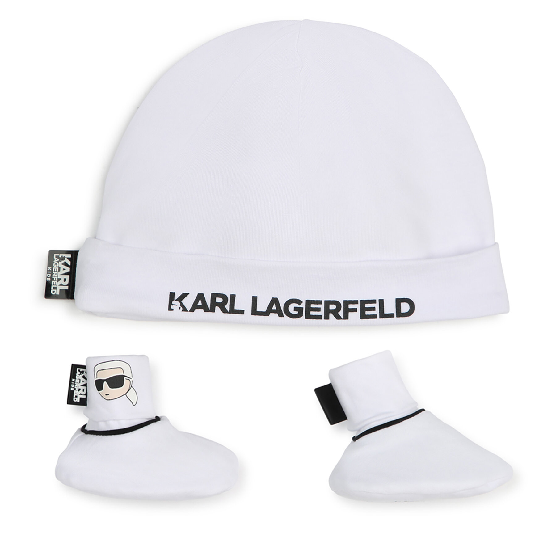 Комплект шапка и чорапи Karl Lagerfeld Kids
