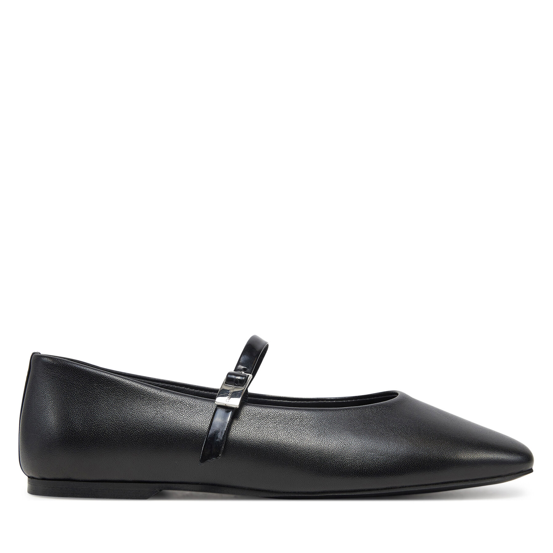 Balerini Calvin Klein Ballerina New Buckle - Lth HW0HW02483 Negru