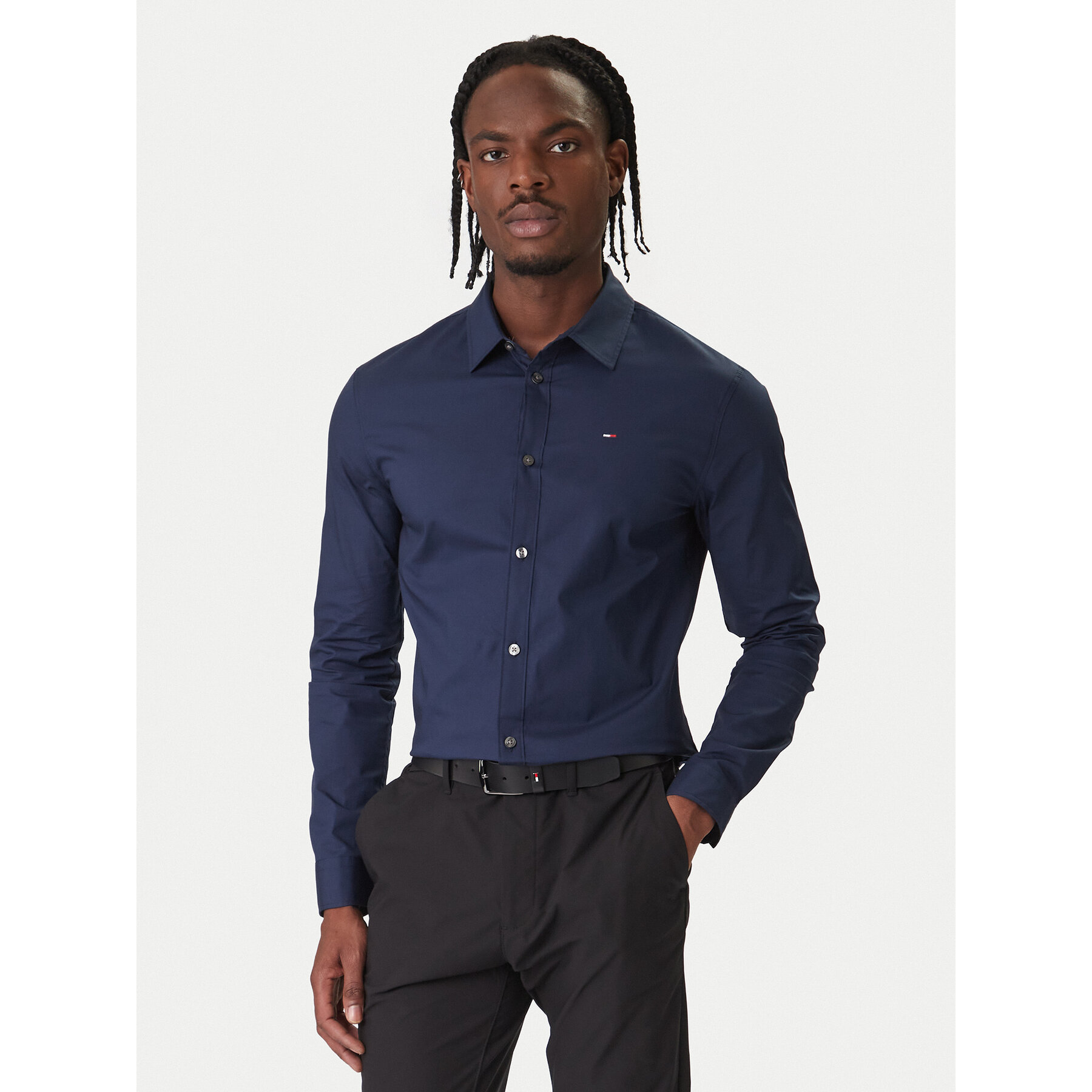 Tommy Jeans Hemd DM0DM04405 Dunkelblau Slim Fit