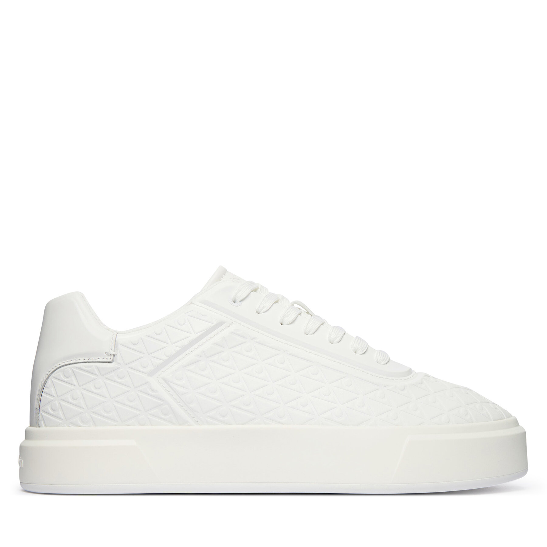 Sneakers Calvin Klein Beasket Cup Oxf Lup Hf Aop Lth HM0HM02132 Alb