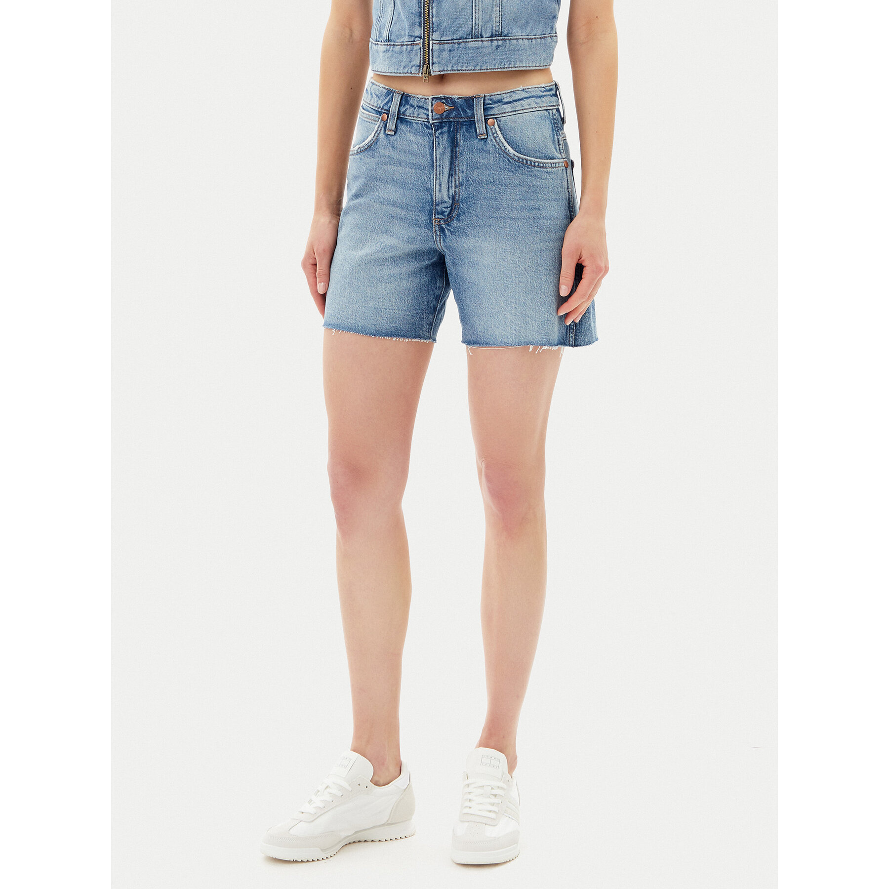 Wrangler Jeansshorts Cowboy 112362703 Blau Relaxed Fit