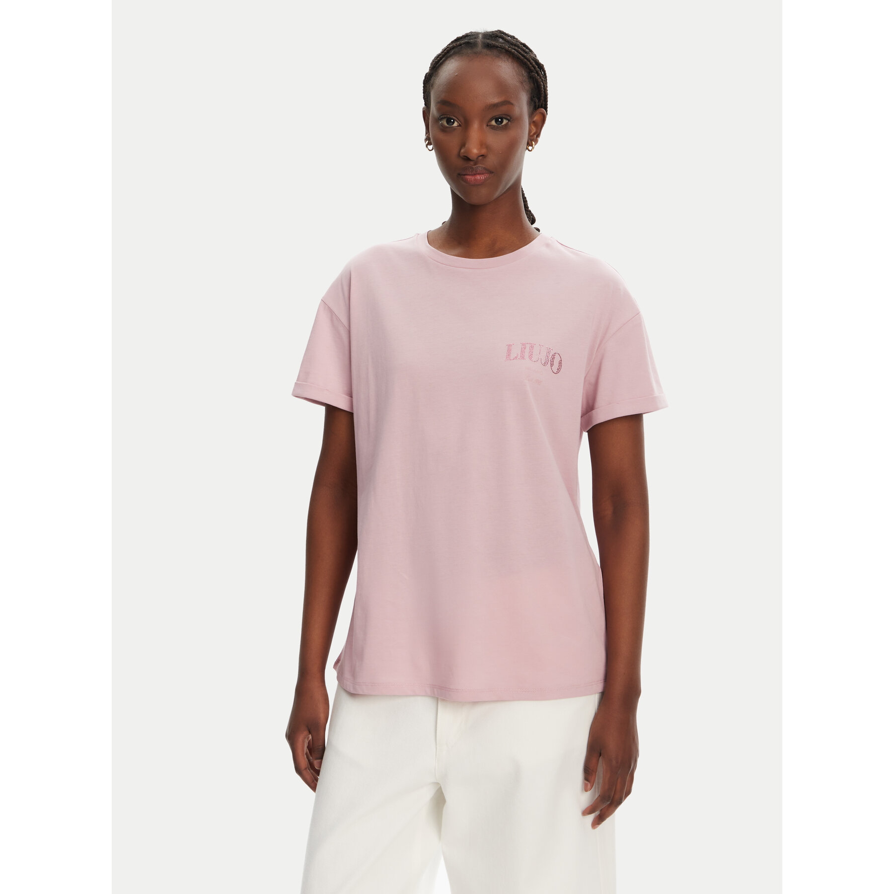 Liu Jo Marškinėliai WA5144 JS923 M9621 Rožinė Regular Fit