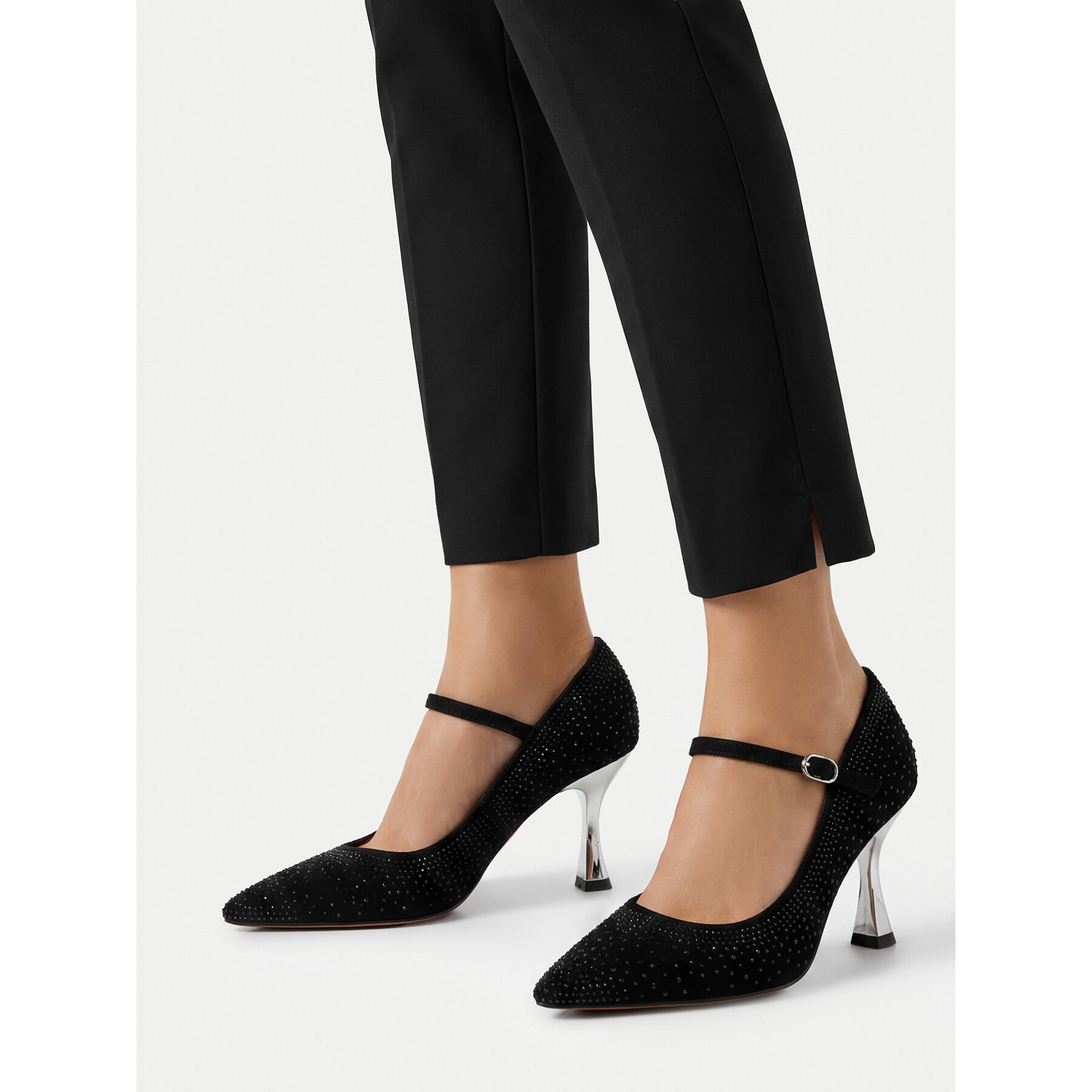 Pantofi cu toc subțire Nine West CEO-LP90858-296 Negru
