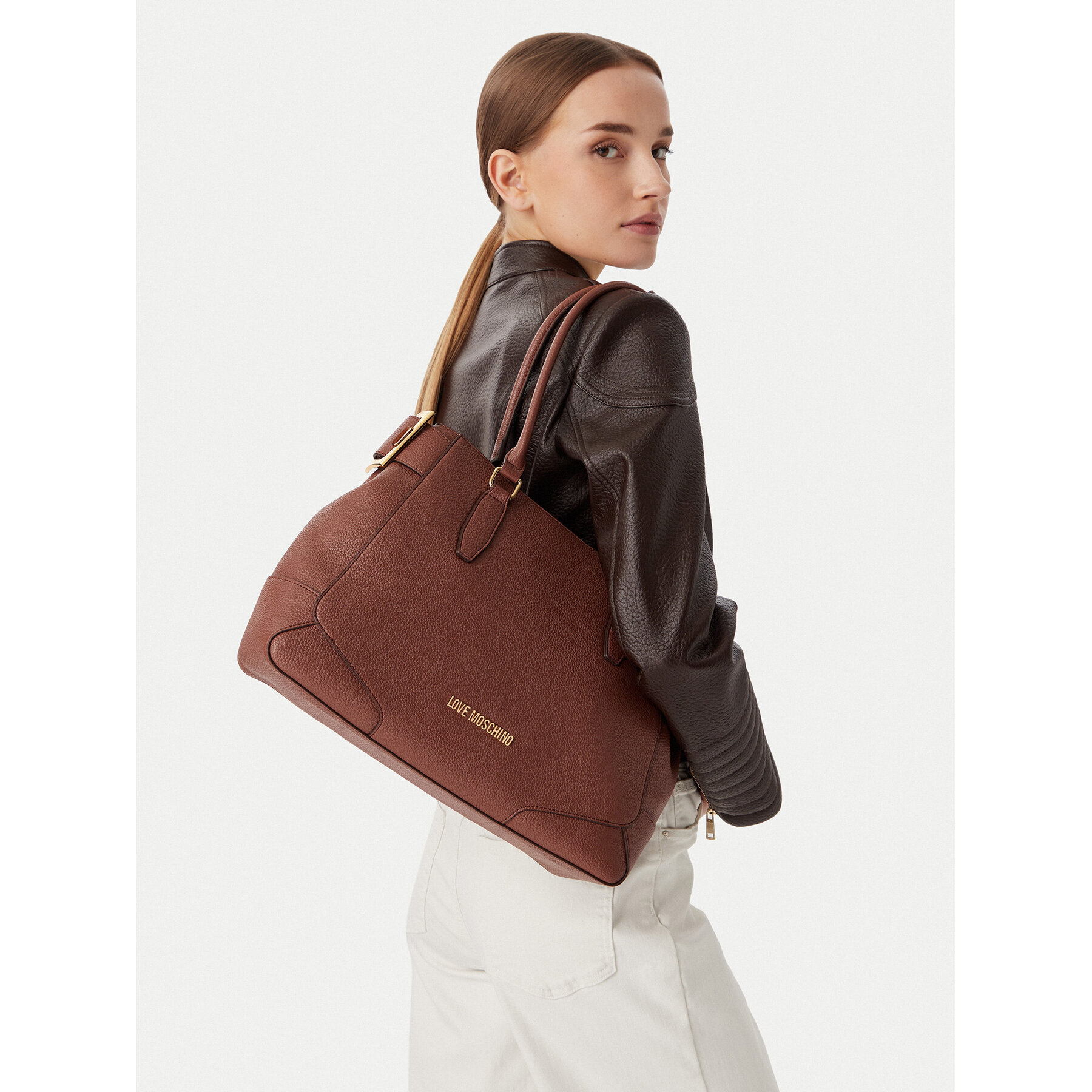 Ročna torba LOVE MOSCHINO JC4095PP1PLT1200 Rjava