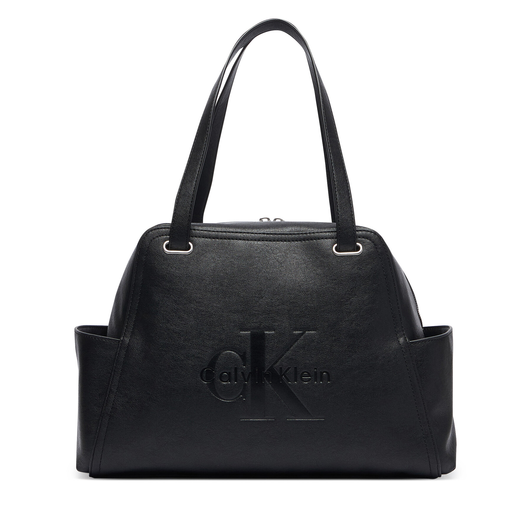 Torbica Calvin Klein Pockets Monologo Tote LV04F3689G Crna
