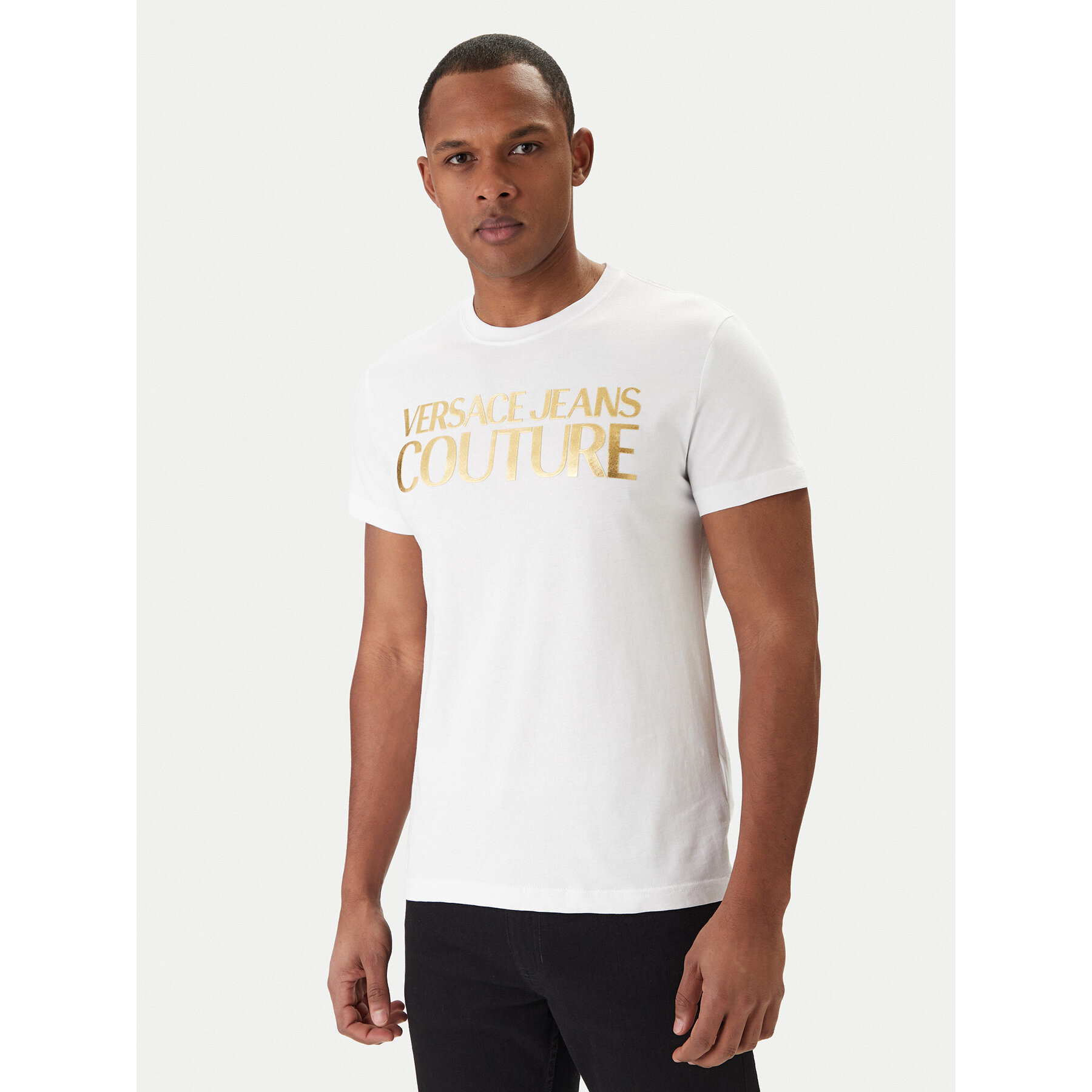 Versace Jeans Couture T-Shirt 80GAHT00 CJ00T Weiß Regular Fit