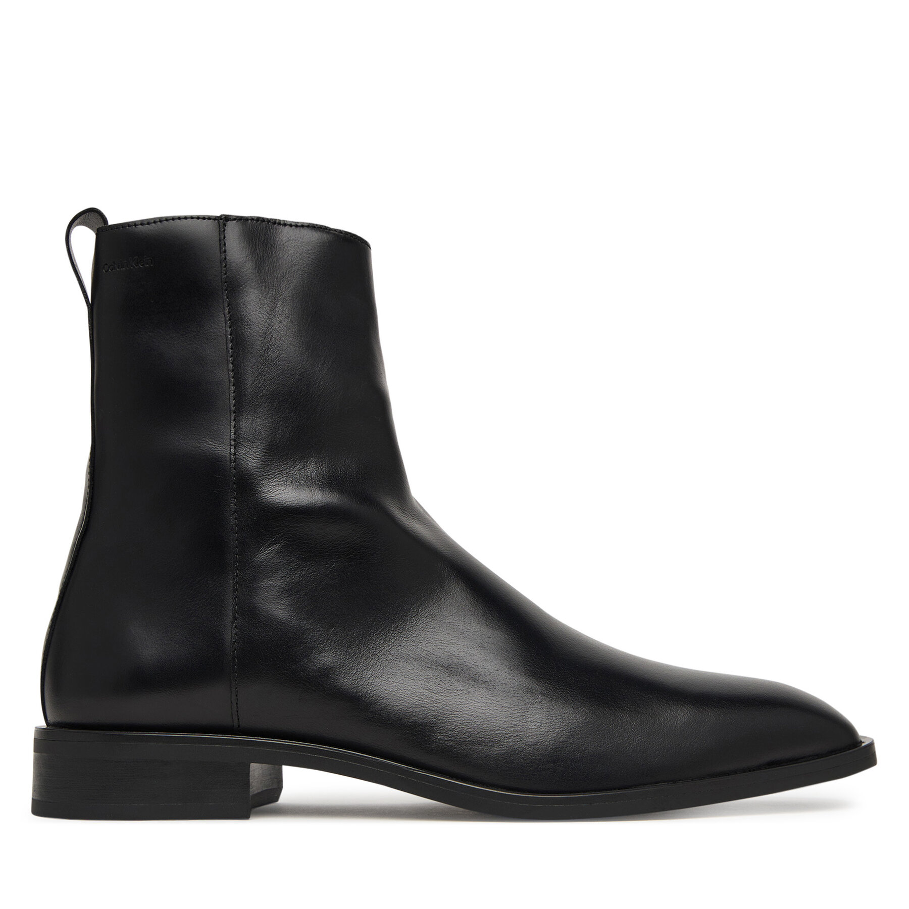 Čižmy Calvin Klein Slim Clean Zip Boot Lth HM0HM02007 Čierna