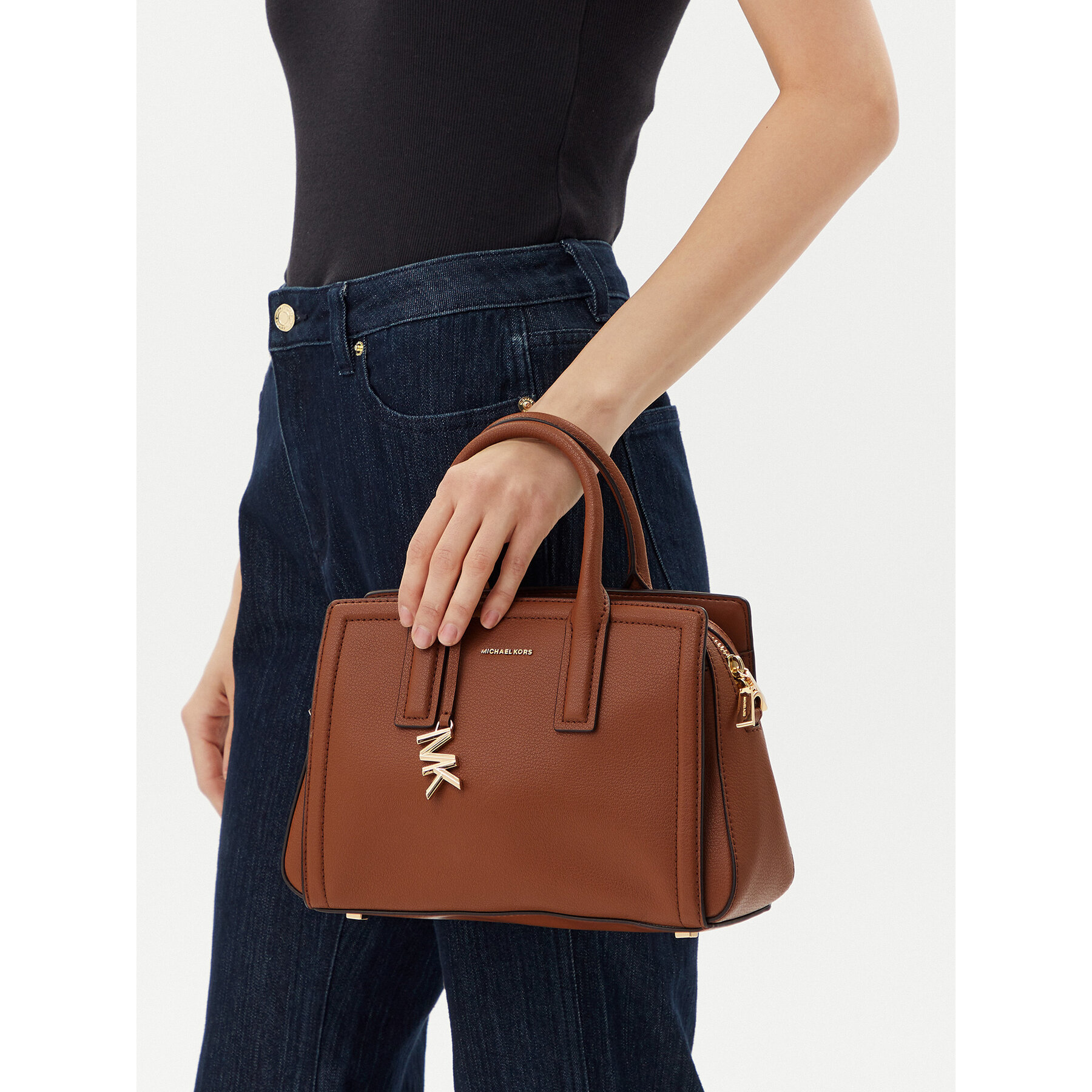 Дамска чанта MICHAEL Michael Kors Laila 30S5G9IS1L Кафяв