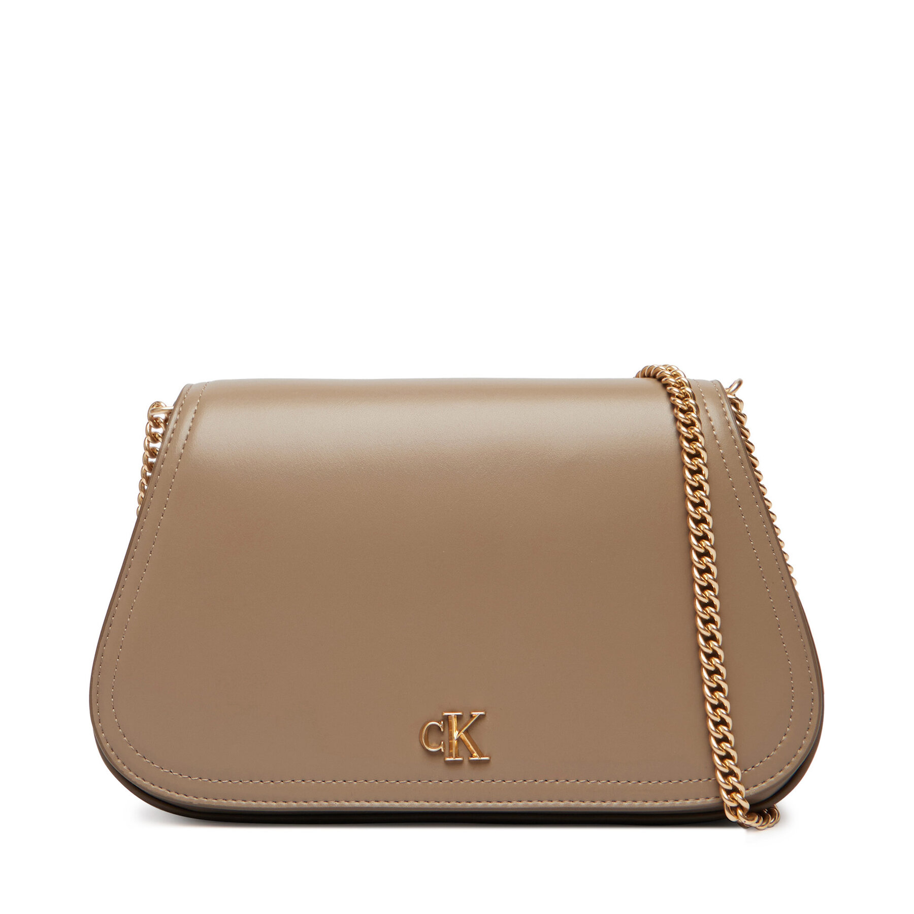 Geantă Calvin Klein Ck Curved Wallet On Chain LV04F1153G Bej