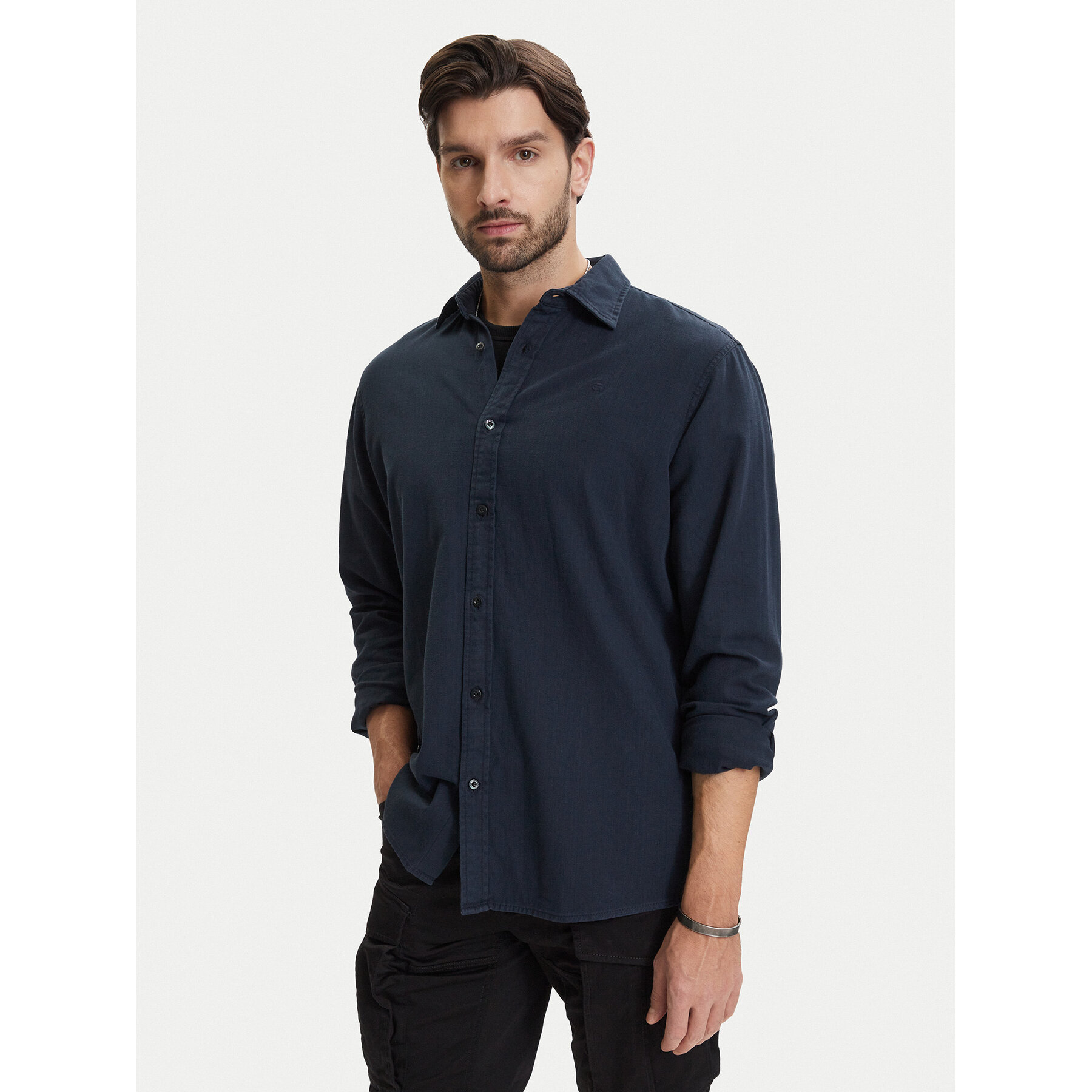 G-Star Raw Košulja Clean D25196-D454 Tamnoplava Regular Fit