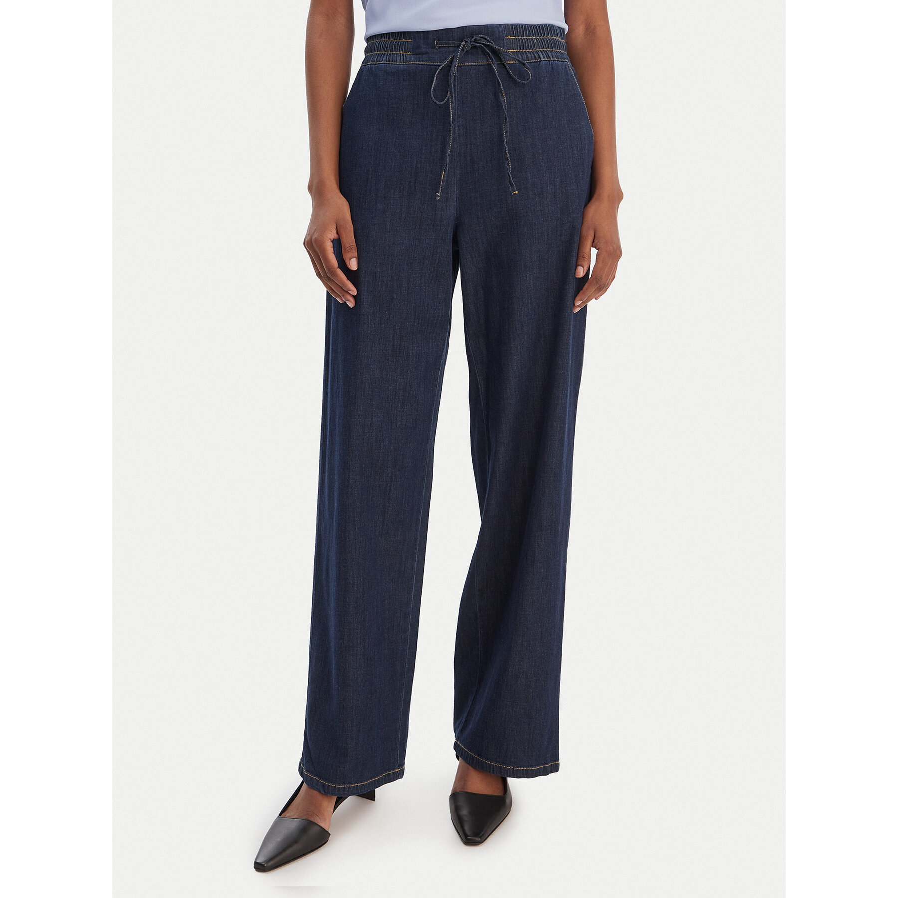 Marella Jeans Emme by Marella Fingere 2615181091 Dunkelblau Wide Leg