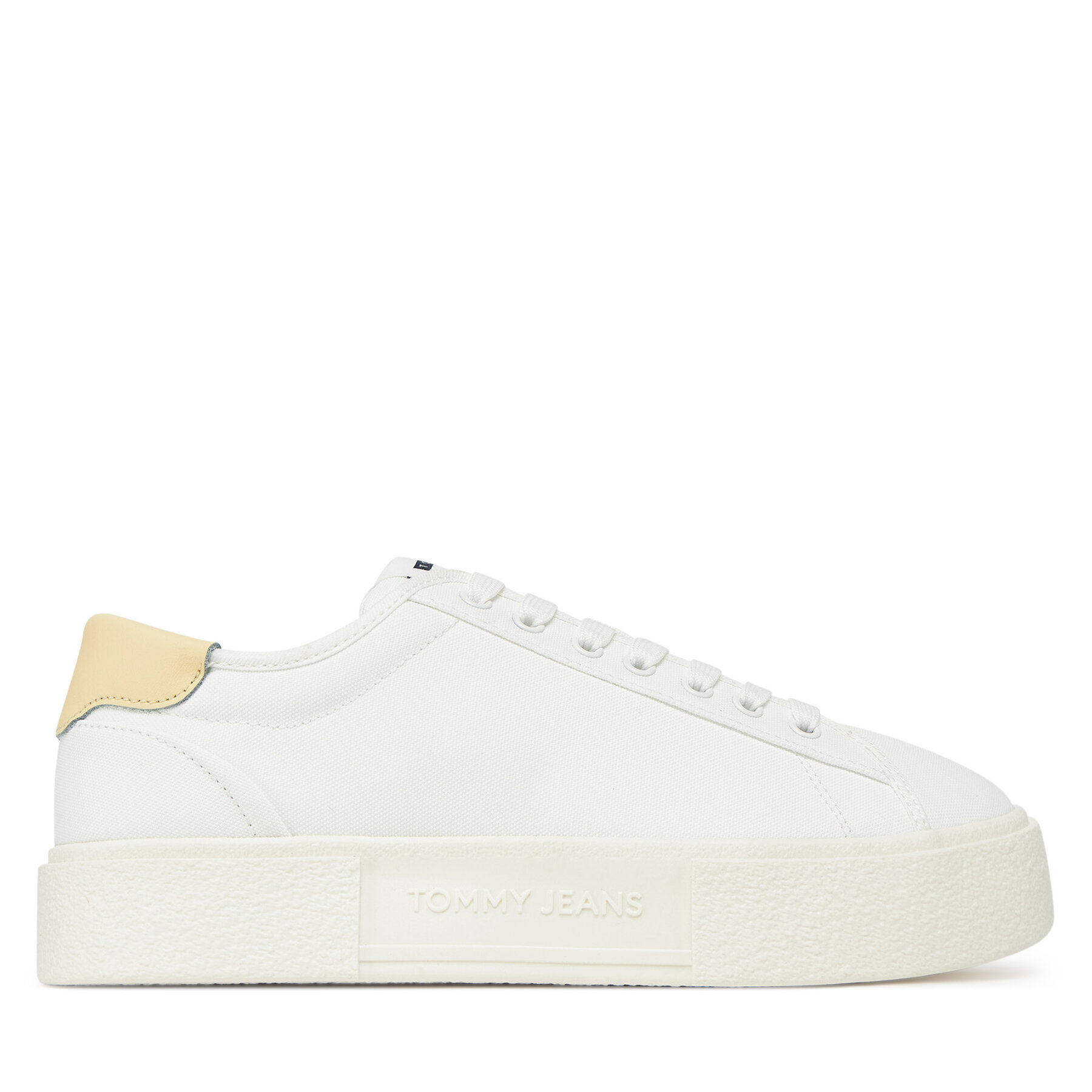 Sneakersy Tommy Jeans Tjw Flatform Canvas Sneaker EN0EN02792 Écru