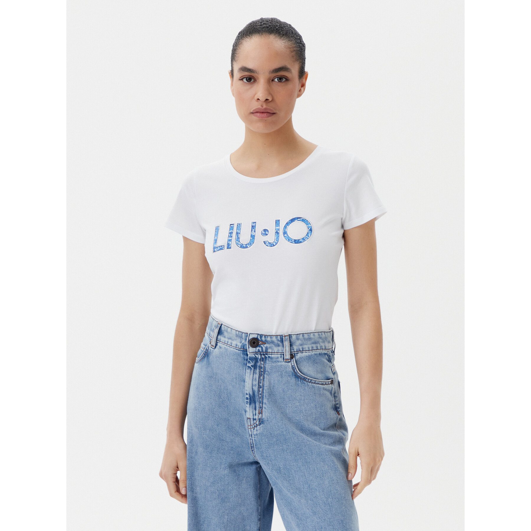 Liu Jo Beachwear T-shirt VA5154 JS003 Bianco Regular Fit