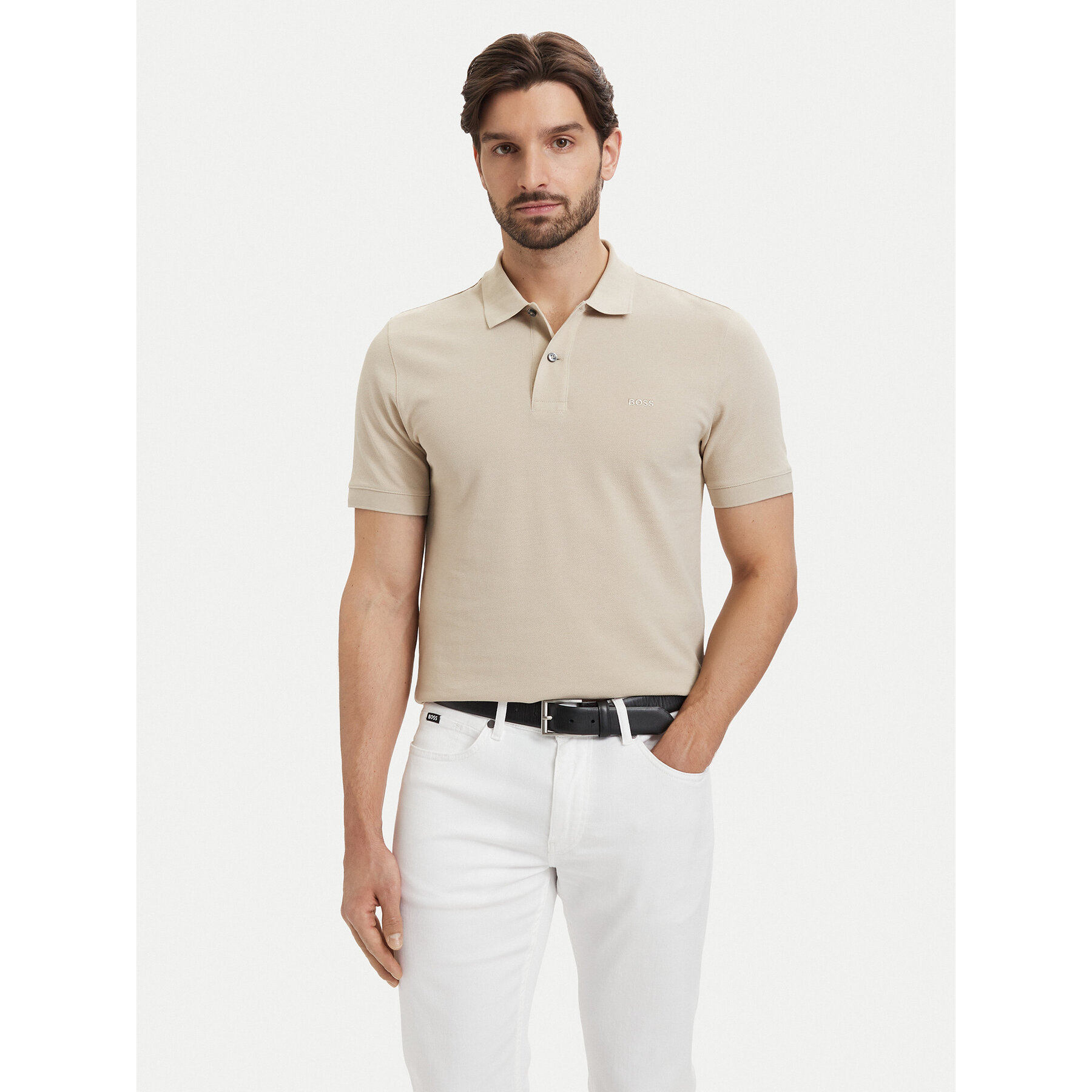 Boss Poloshirt Pallas 50553564 Beige Regular Fit
