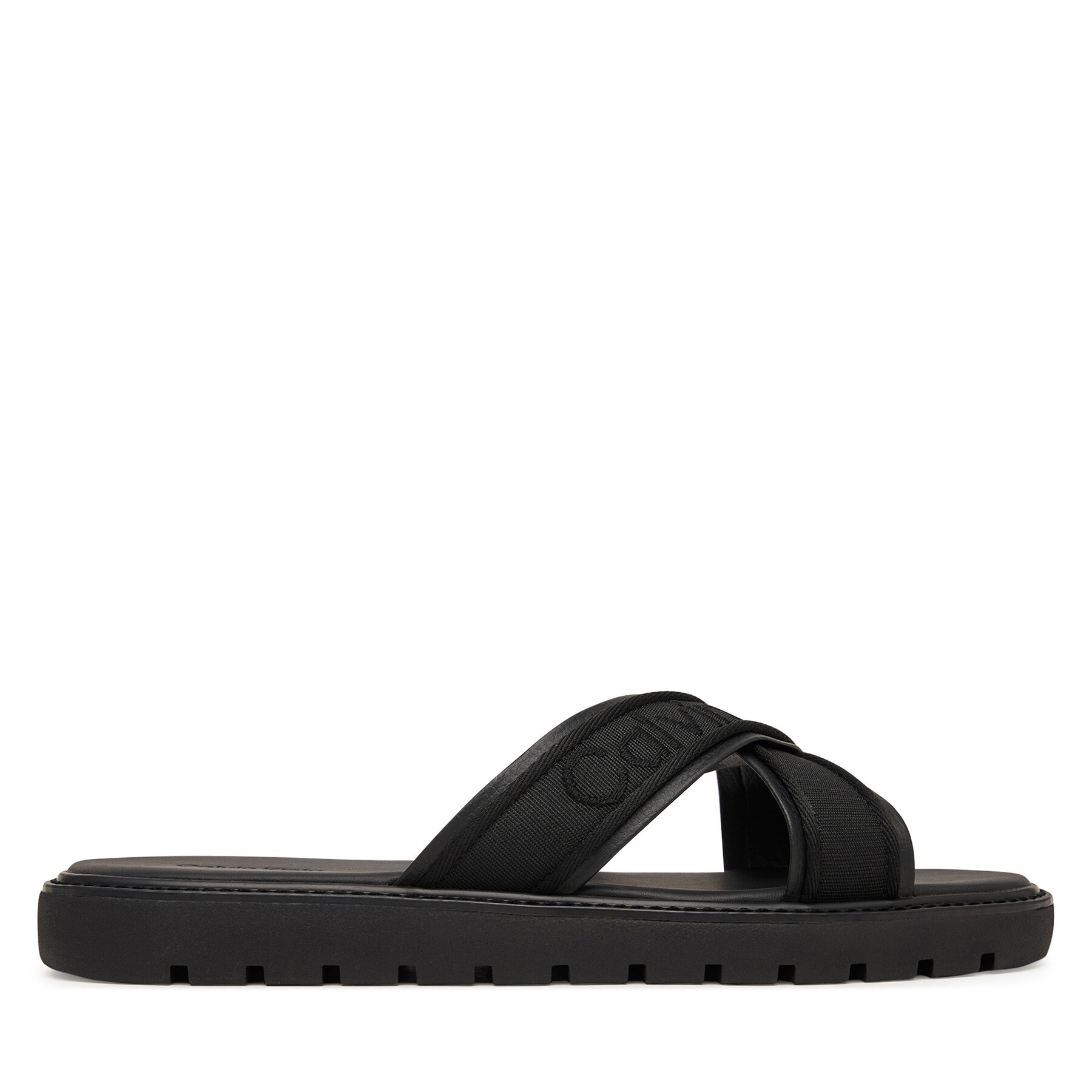 Παντόφλες Calvin Klein Sq Molded Sandal Xcross Wb HM0HM02101 Μαύρο