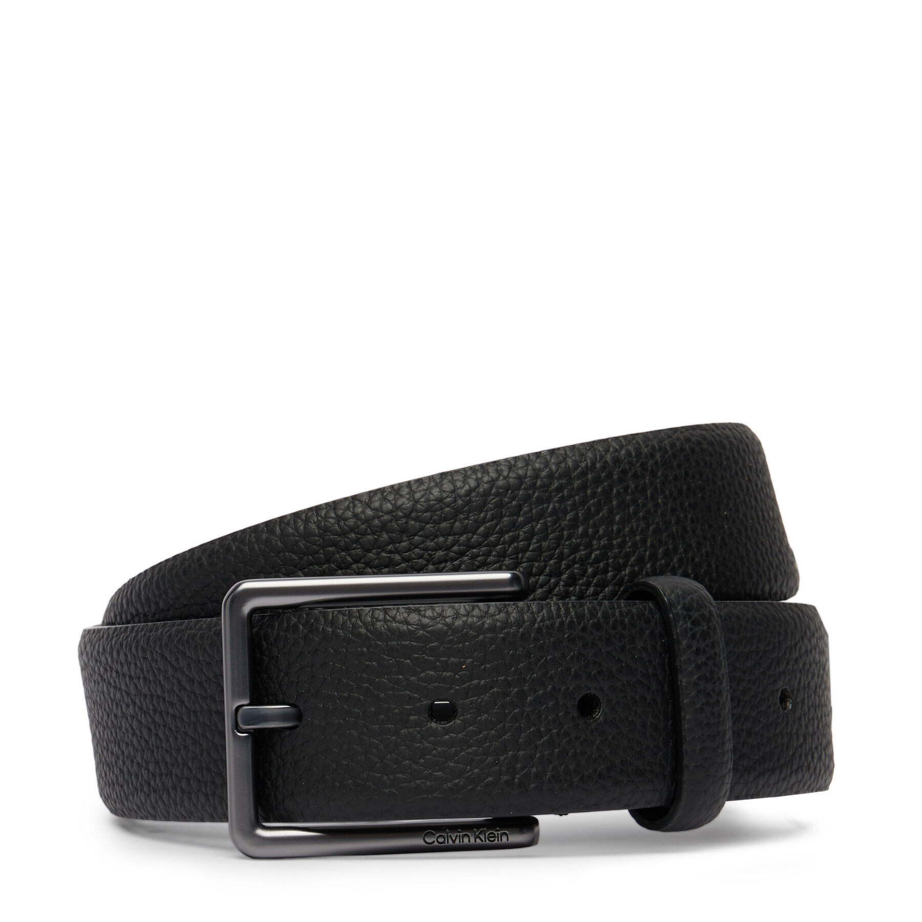 Opasok Calvin Klein Warmth Buckle Pebble 35Mm Fixed LV04D7062G Čierna