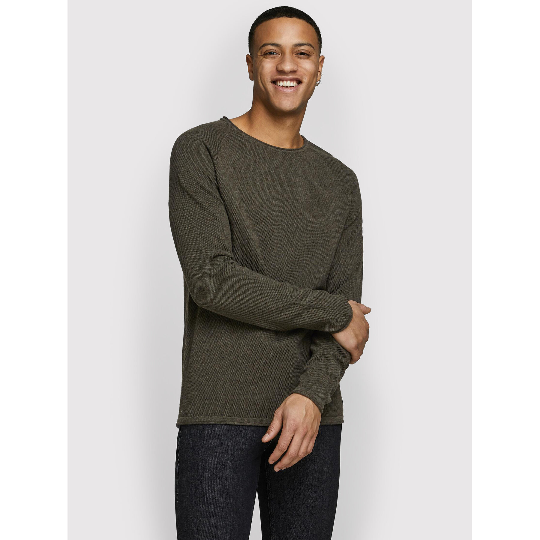 Jack & Jones Pullover Hill 12157321 Grün Regular Fit