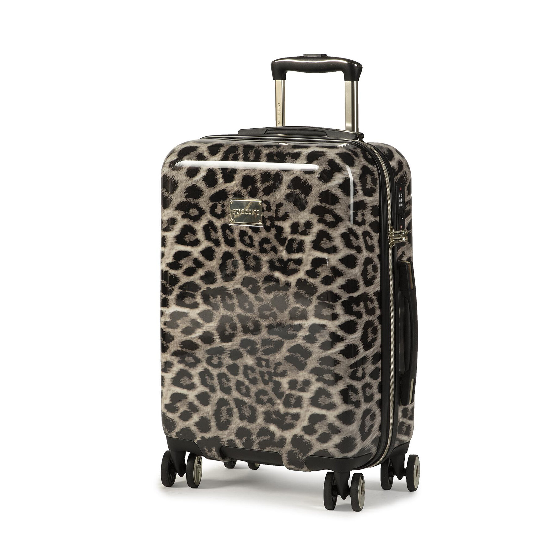 Kovček za kabino Puccini Beverly Hills ABS015C Leopard/Lamprd/Beż 6