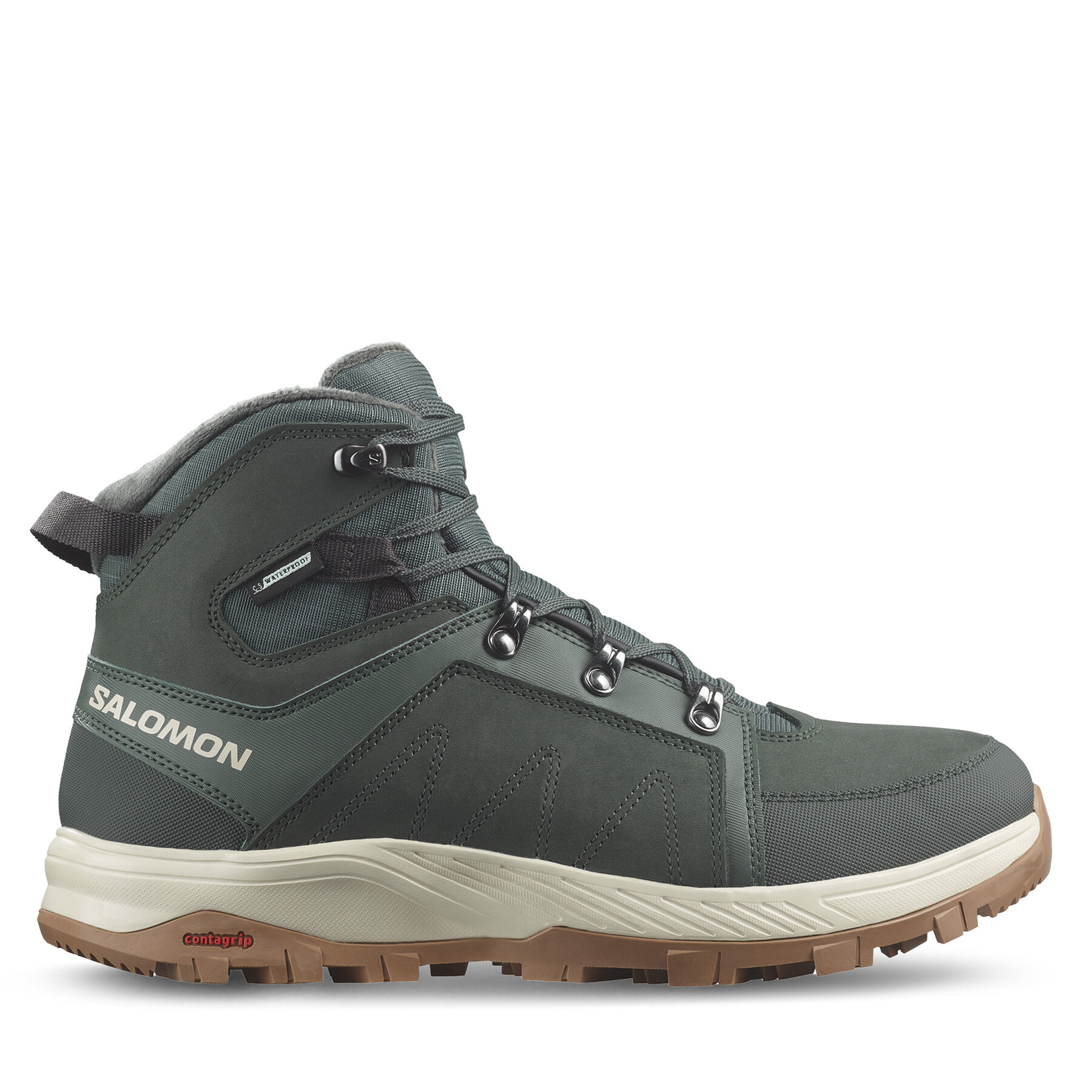 Trekingová obuv Salomon Outchill Thinsulate™ Waterproof L47328100 Zelená